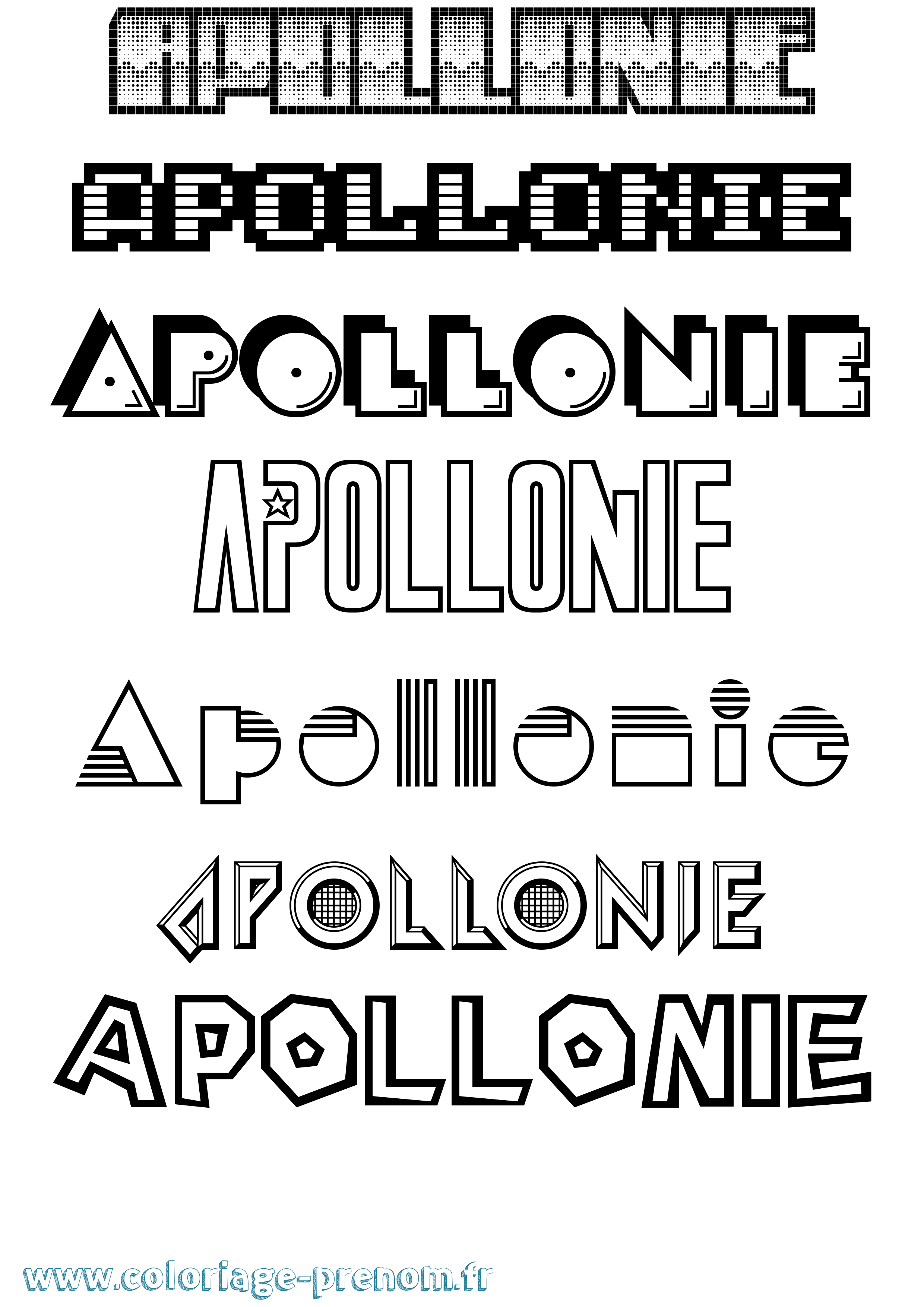 Coloriage Apollonie Jeux Vidéos Coloriage prénom Apollonie Jeux Vidéos