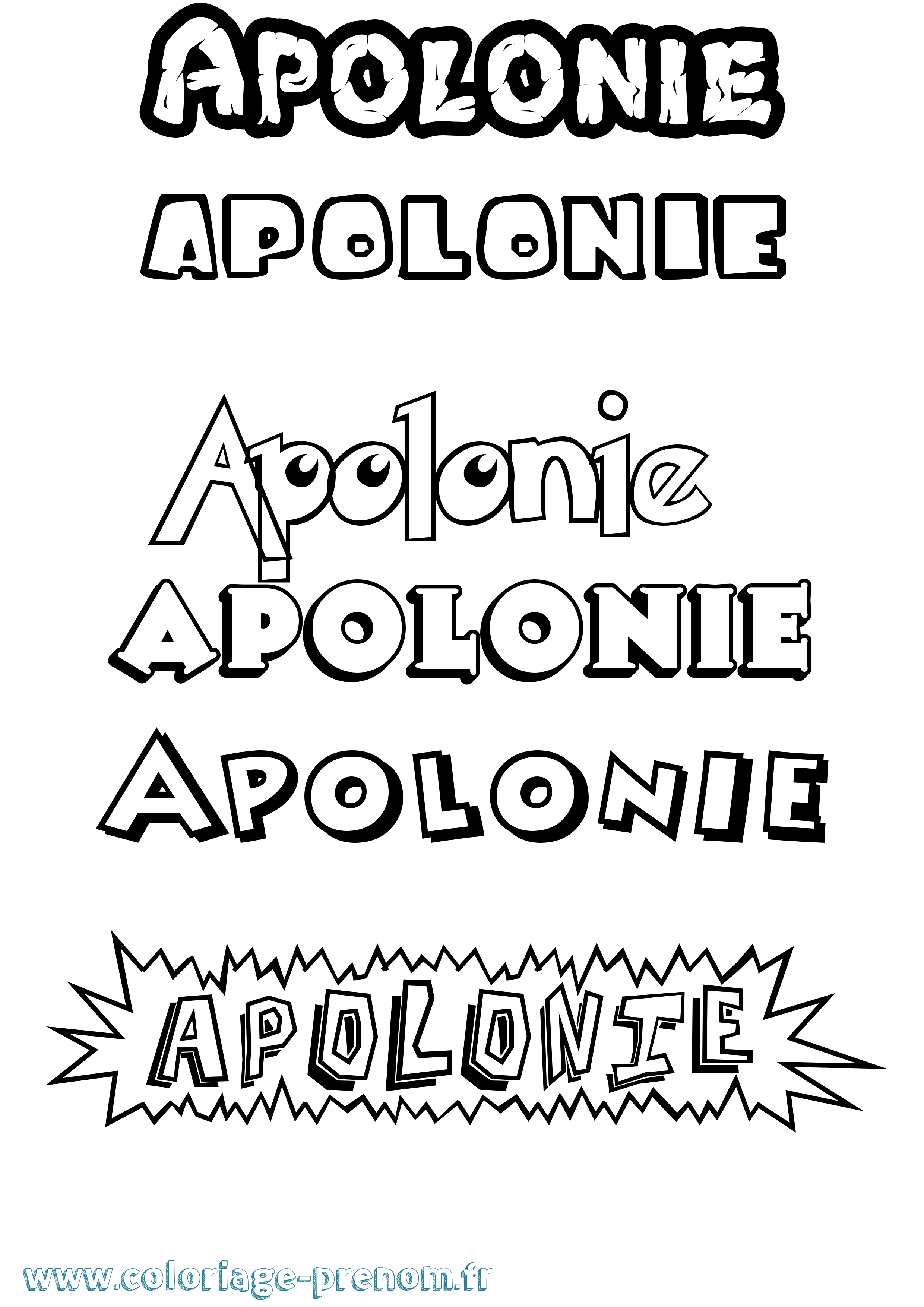 Coloriage Apolonie Dessin Animé Coloriage prénom Apolonie Dessin Animé