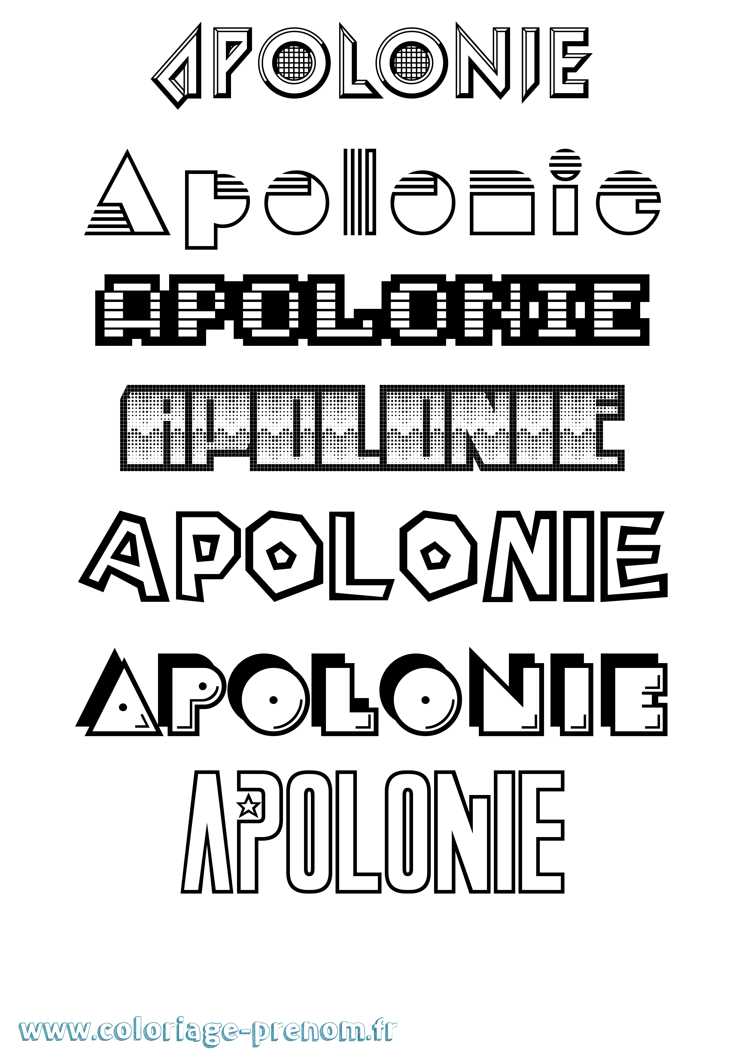 Coloriage Apolonie Jeux Vidéos Coloriage prénom Apolonie Jeux Vidéos