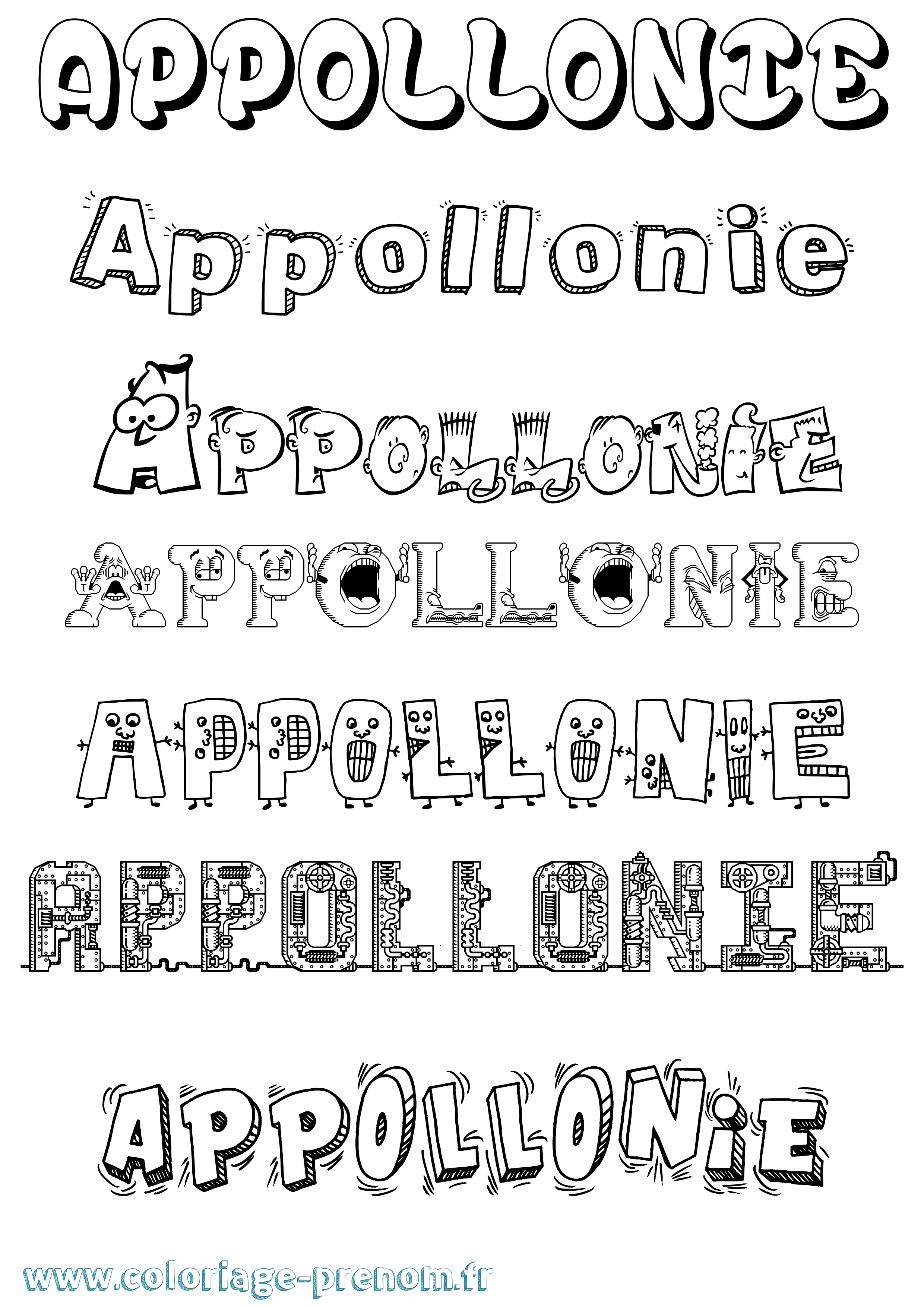 Coloriage Appollonie Fun Coloriage prénom Appollonie Fun