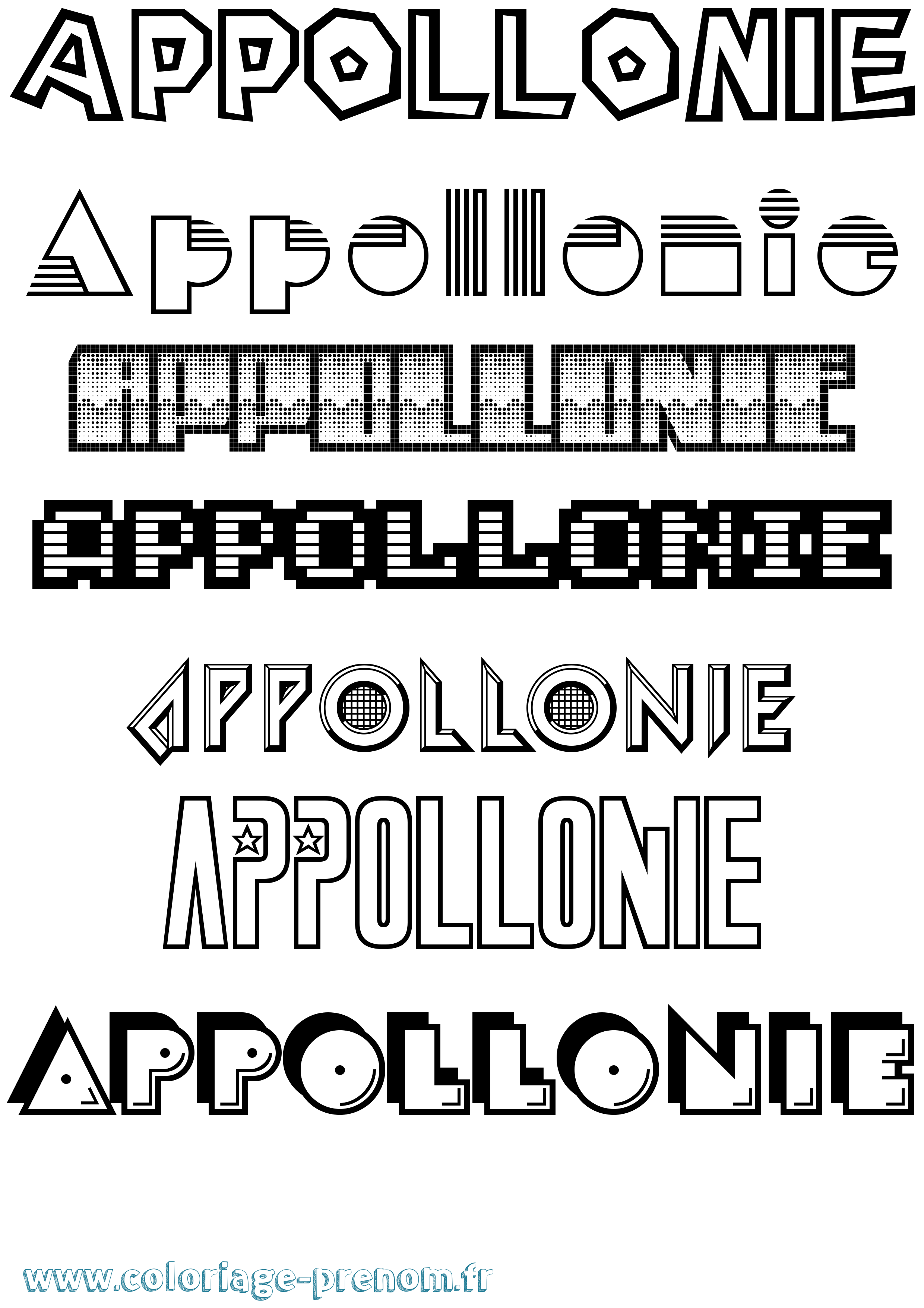 Coloriage Appollonie Jeux Vidéos Coloriage prénom Appollonie Jeux Vidéos