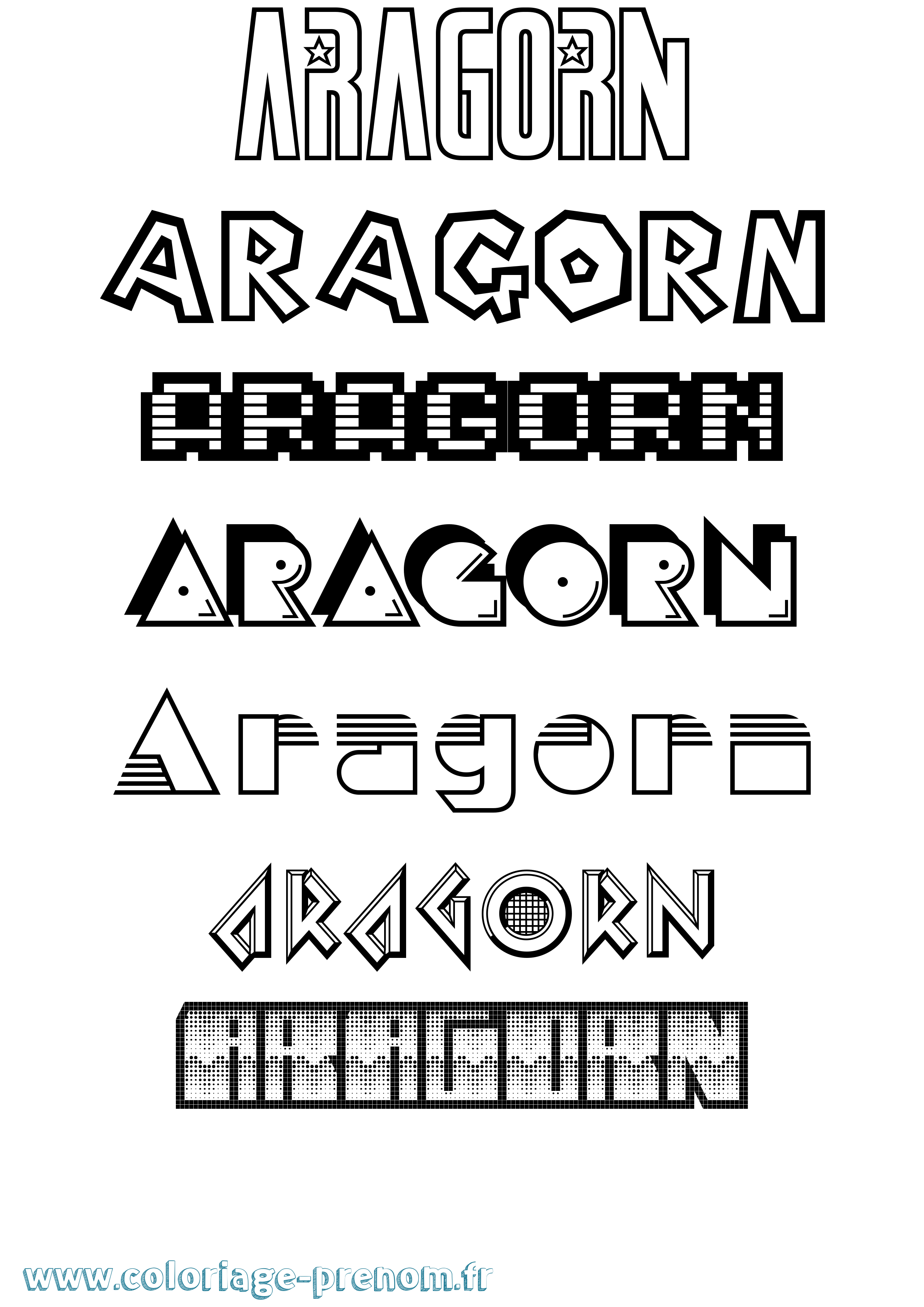 Coloriage Aragorn Jeux Vidéos Coloriage prénom Aragorn Jeux Vidéos