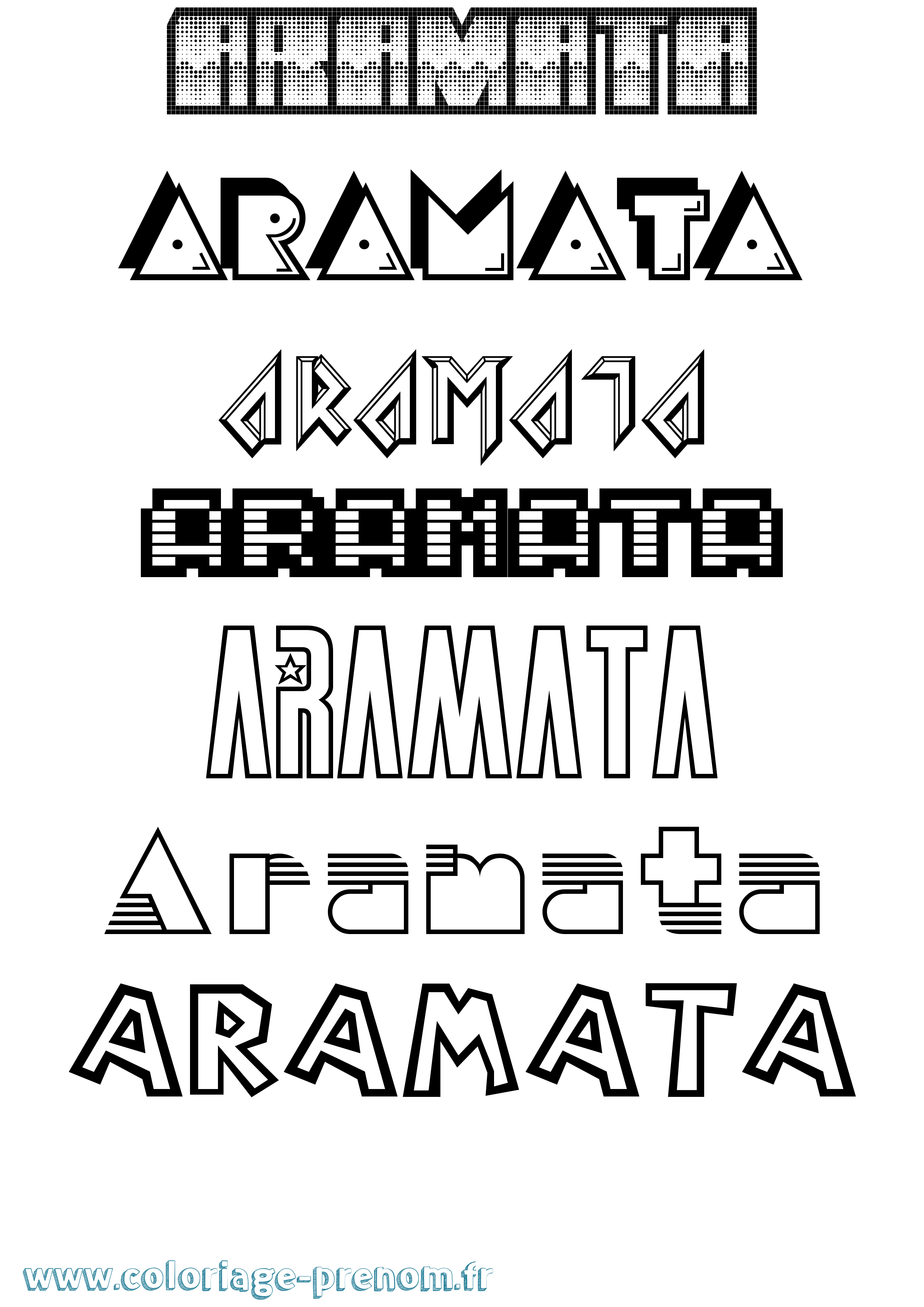 Coloriage Aramata Jeux Vidéos Coloriage prénom Aramata Jeux Vidéos