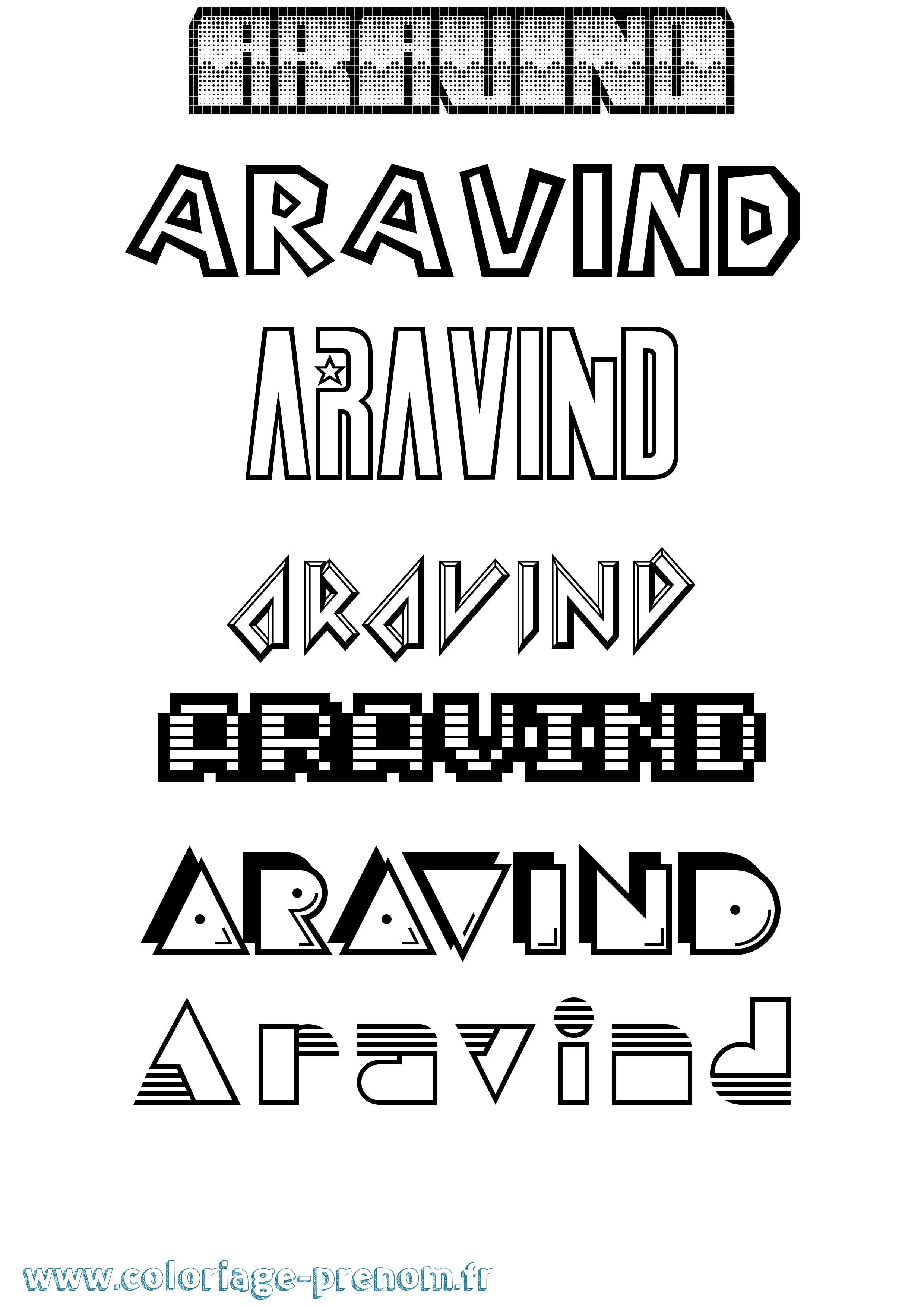Coloriage Aravind Jeux Vidéos Coloriage prénom Aravind Jeux Vidéos