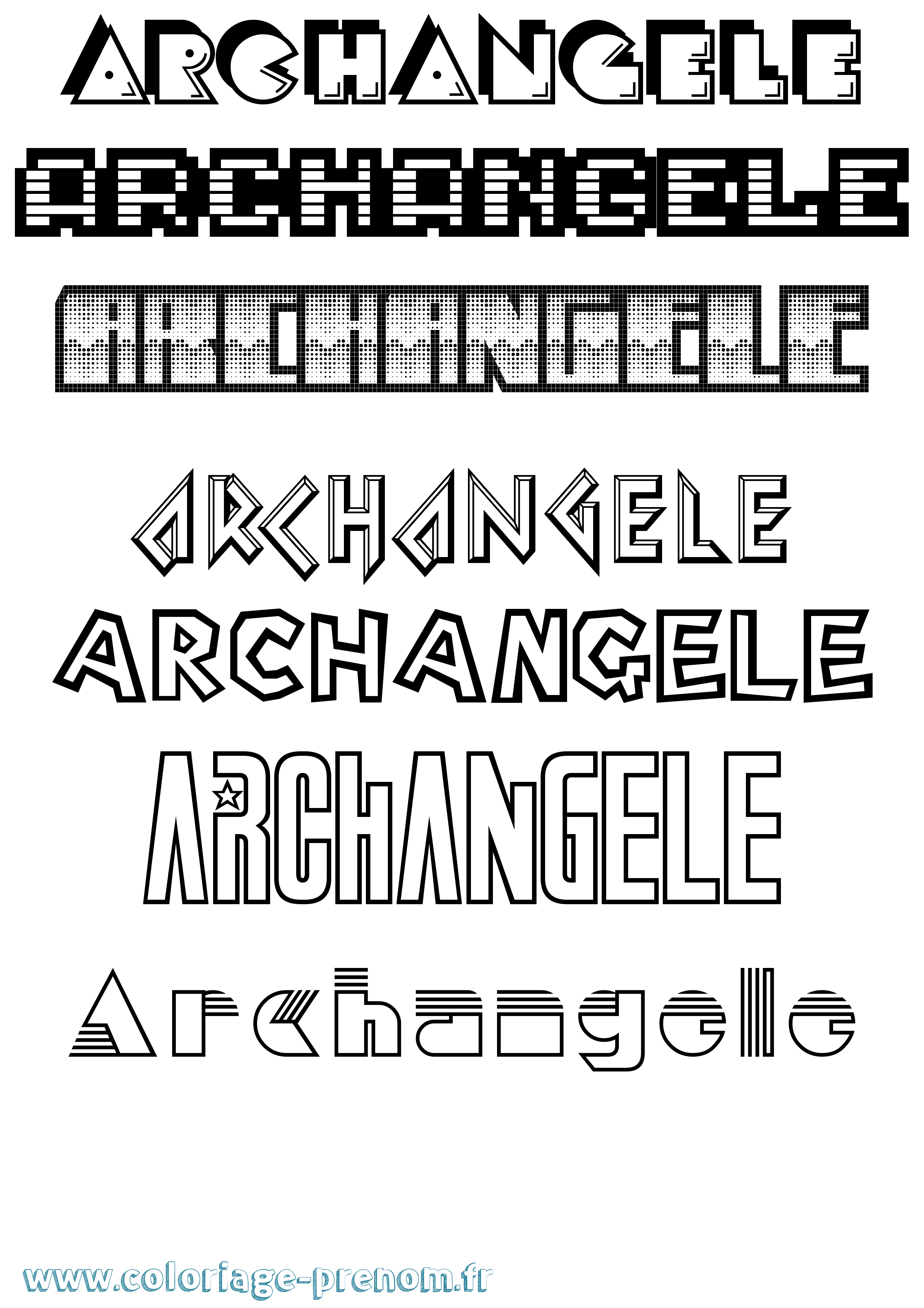 Coloriage Archangele Jeux Vidéos Coloriage prénom Archangele Jeux Vidéos