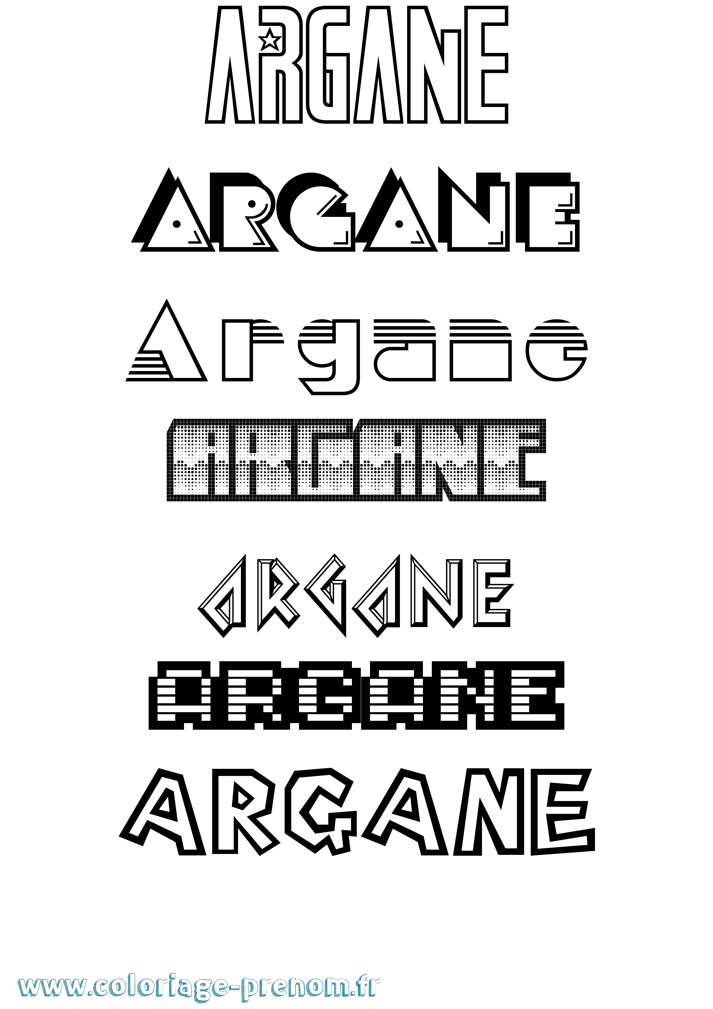 Coloriage Argane Jeux Vidéos Coloriage prénom Argane Jeux Vidéos