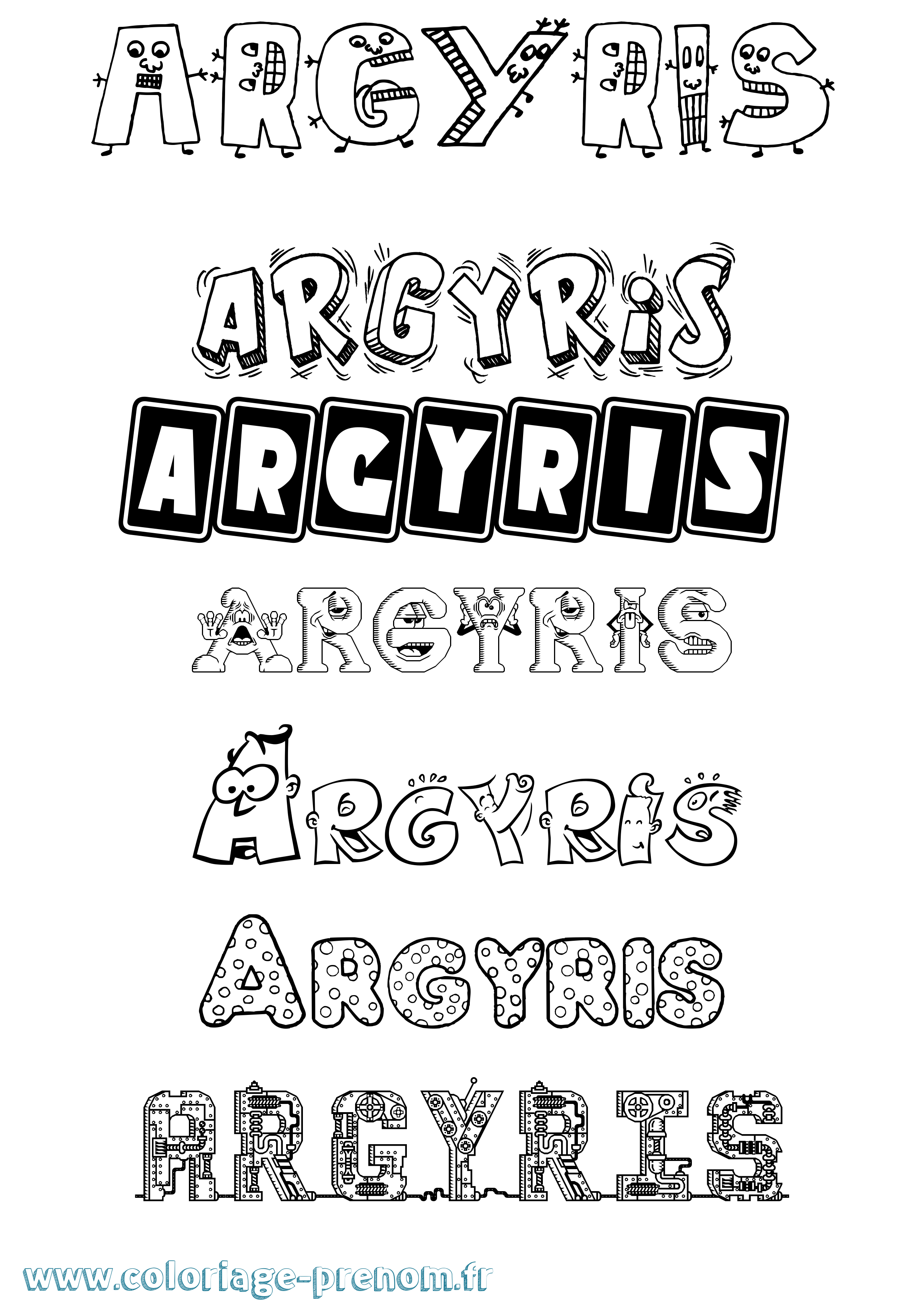 Coloriage Argyris Fun Coloriage prénom Argyris Fun