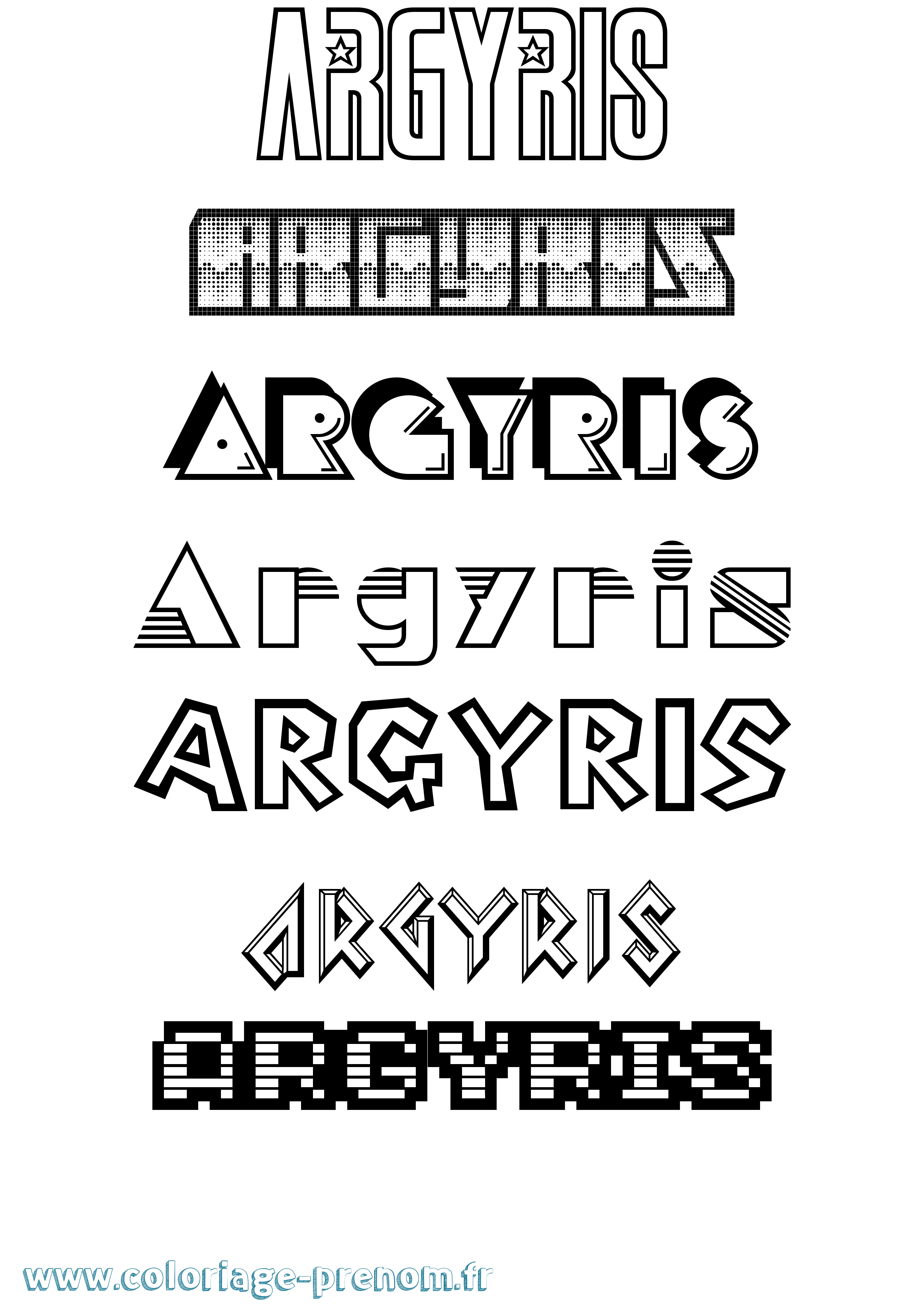 Coloriage Argyris Jeux Vidéos Coloriage prénom Argyris Jeux Vidéos
