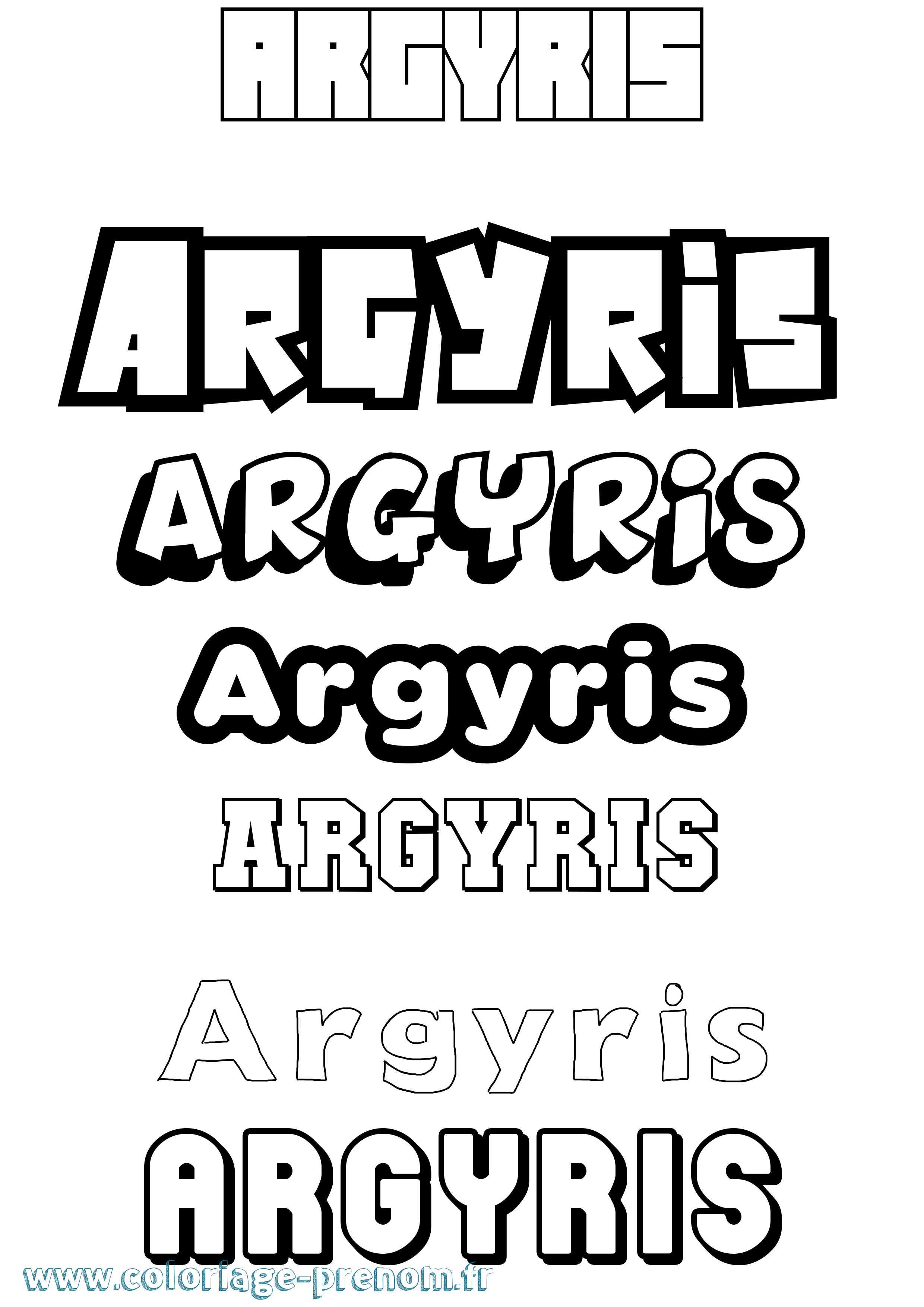 Coloriage Argyris Simple Coloriage prénom Argyris Simple