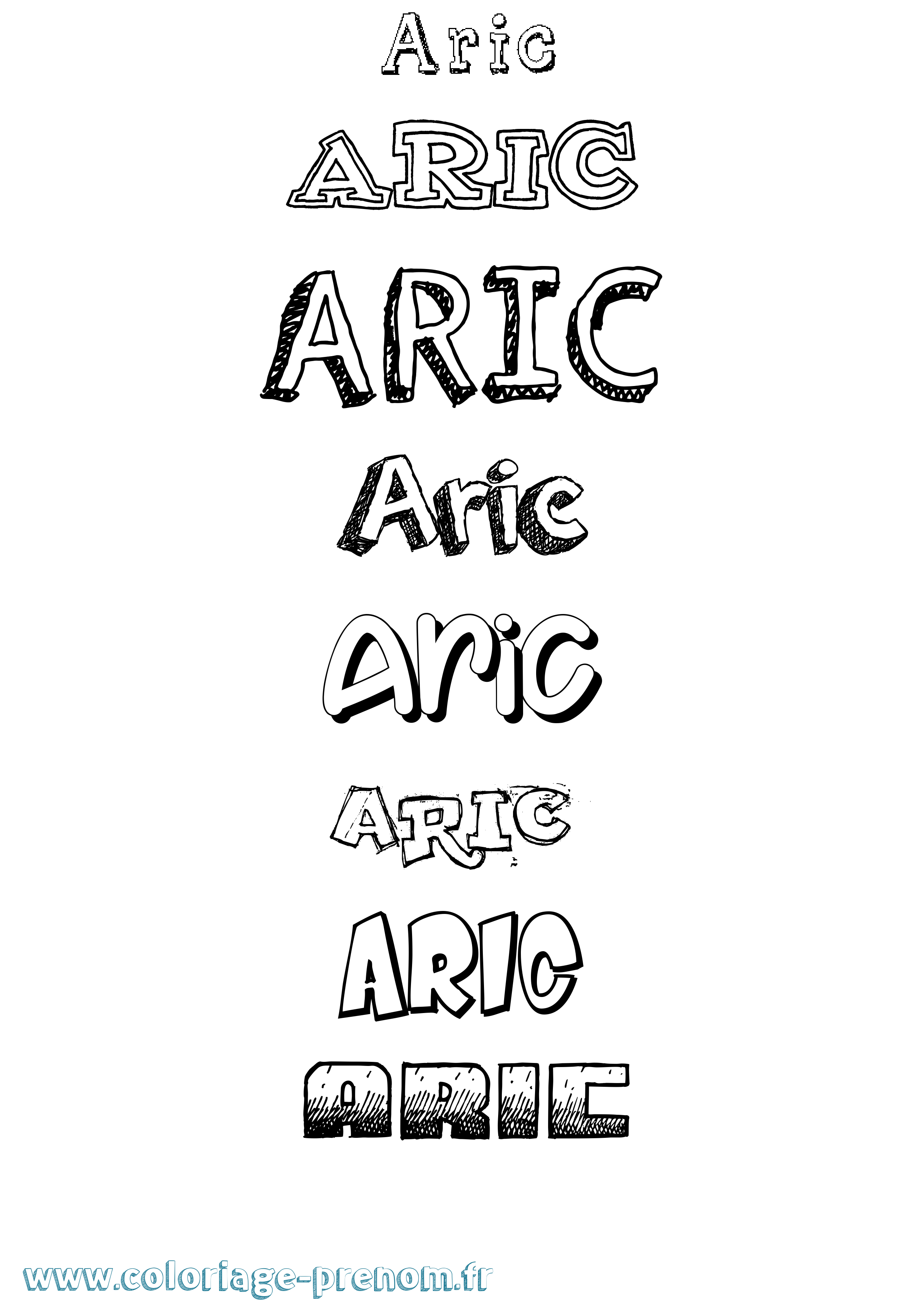 Coloriage Aric Dessiné Coloriage prénom Aric Dessiné