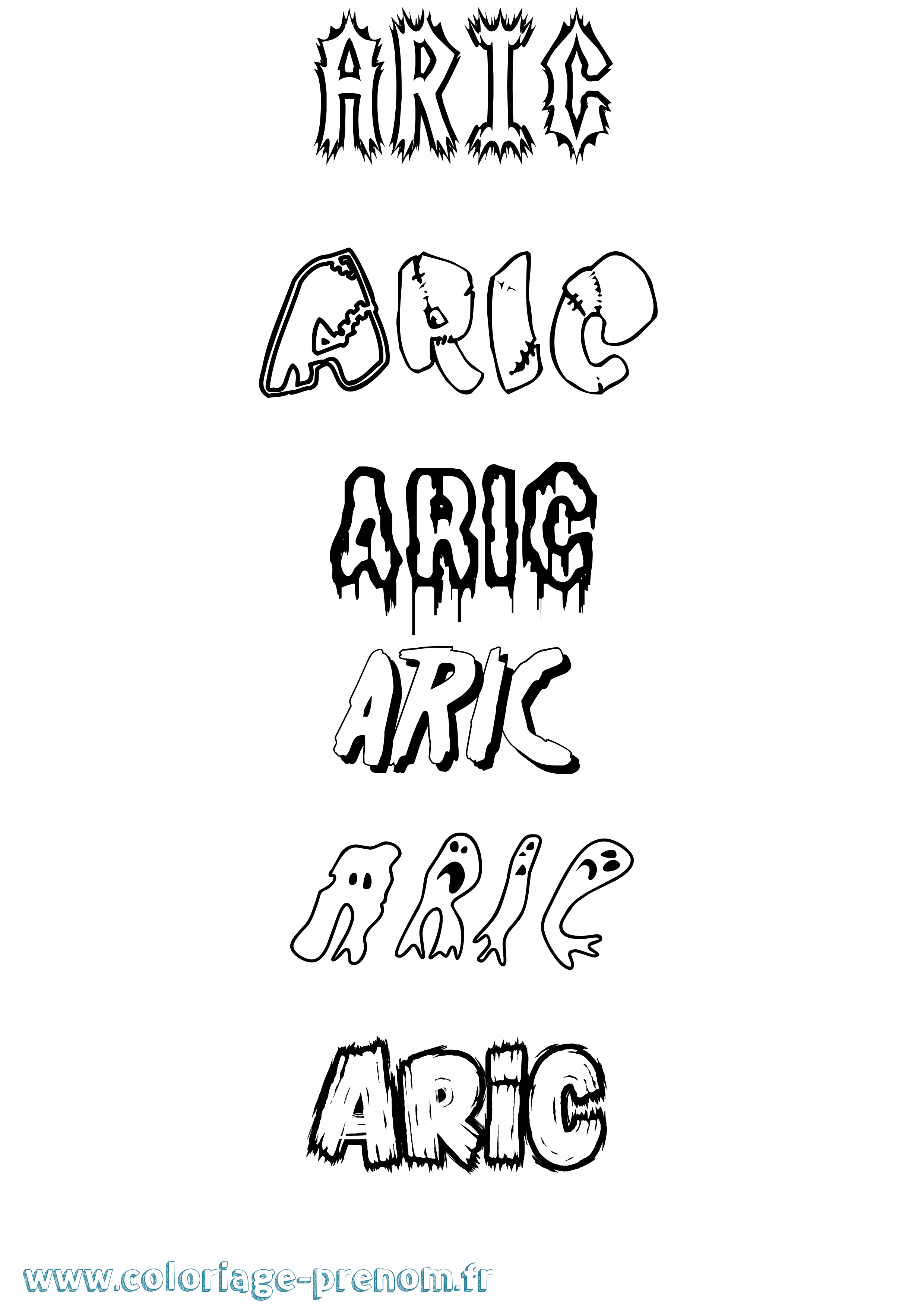 Coloriage Aric Frisson Coloriage prénom Aric Frisson