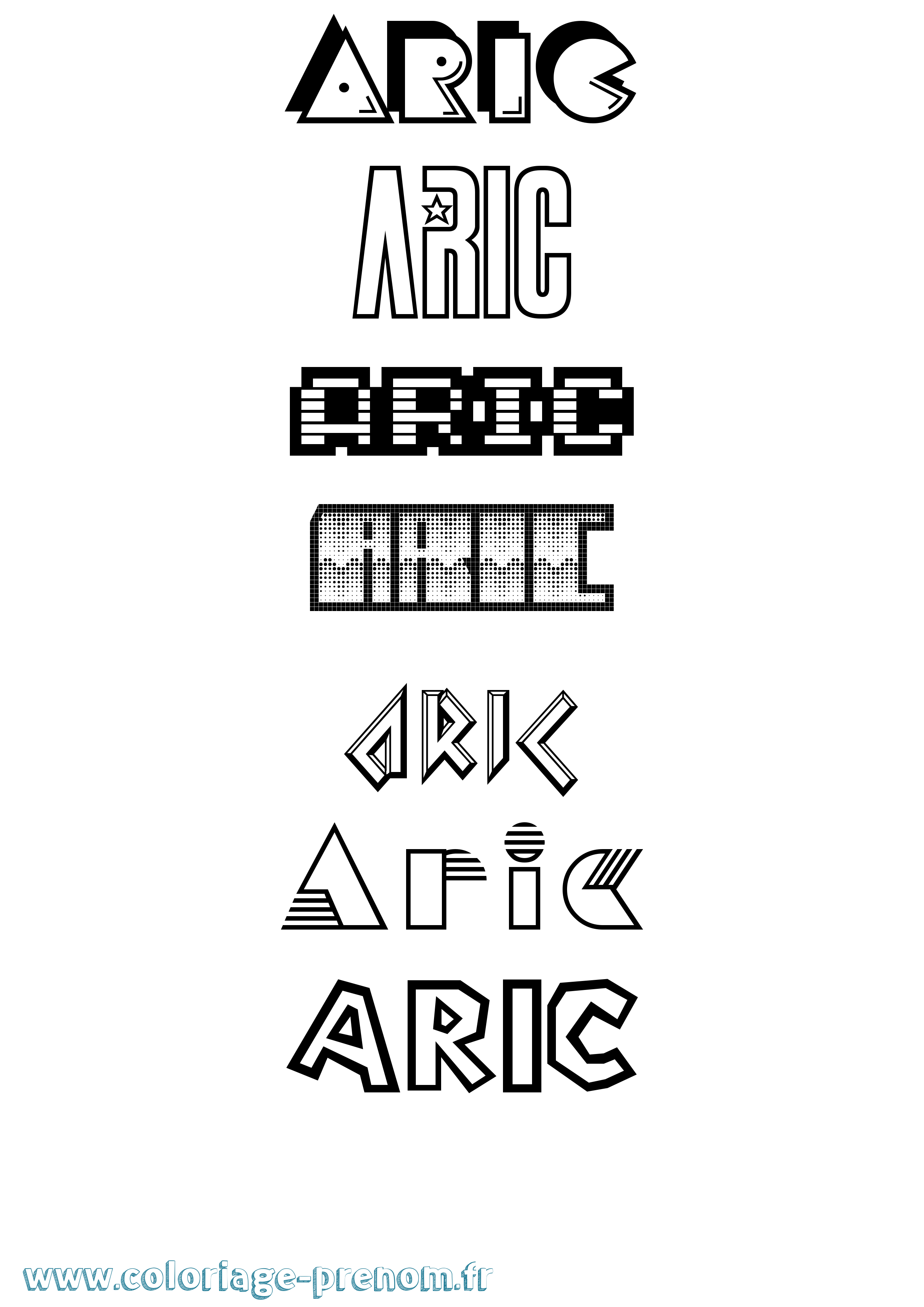Coloriage Aric Jeux Vidéos Coloriage prénom Aric Jeux Vidéos
