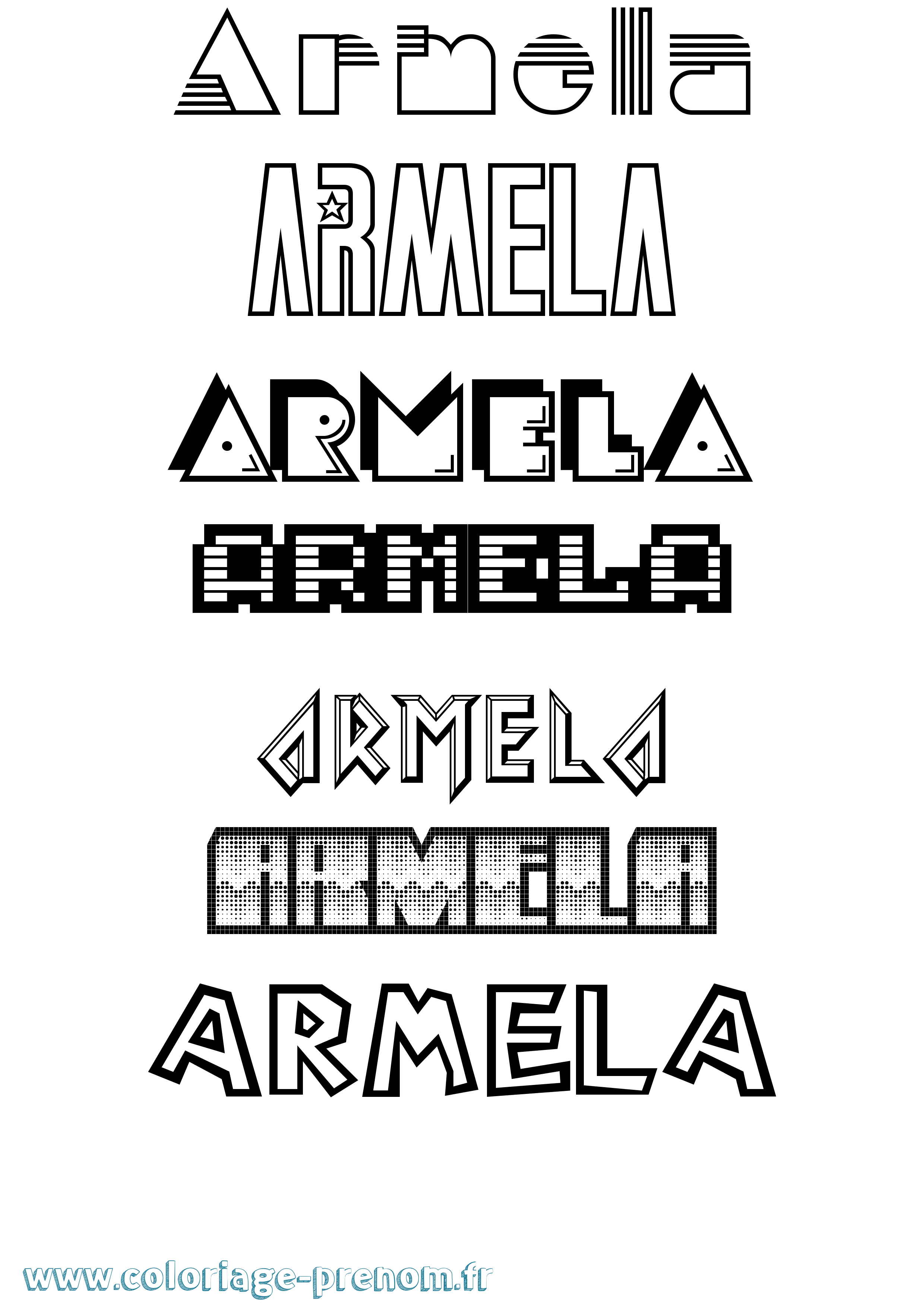 Coloriage Armela Jeux Vidéos Coloriage prénom Armela Jeux Vidéos
