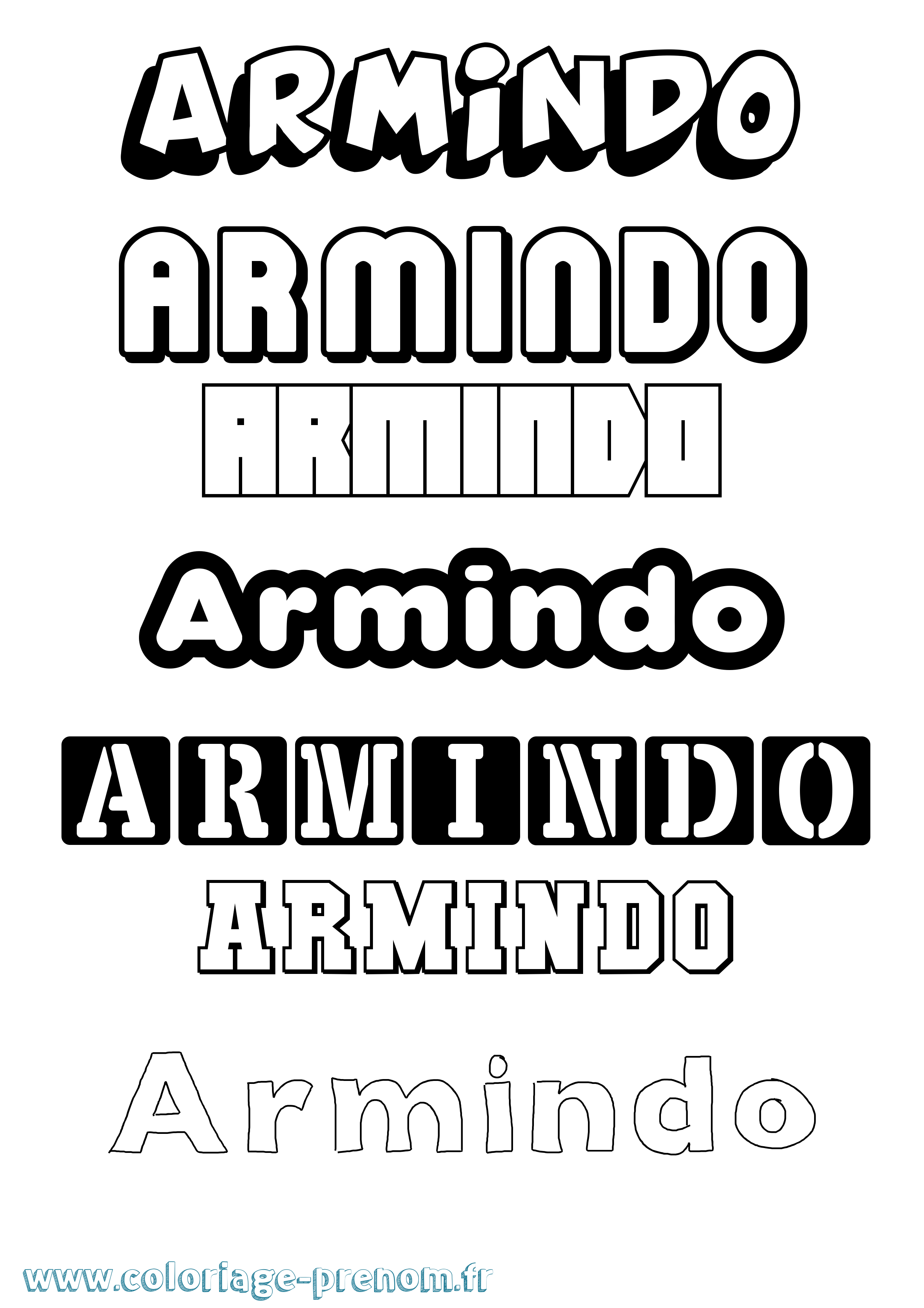 Coloriage Armindo Simple Coloriage prénom Armindo Simple
