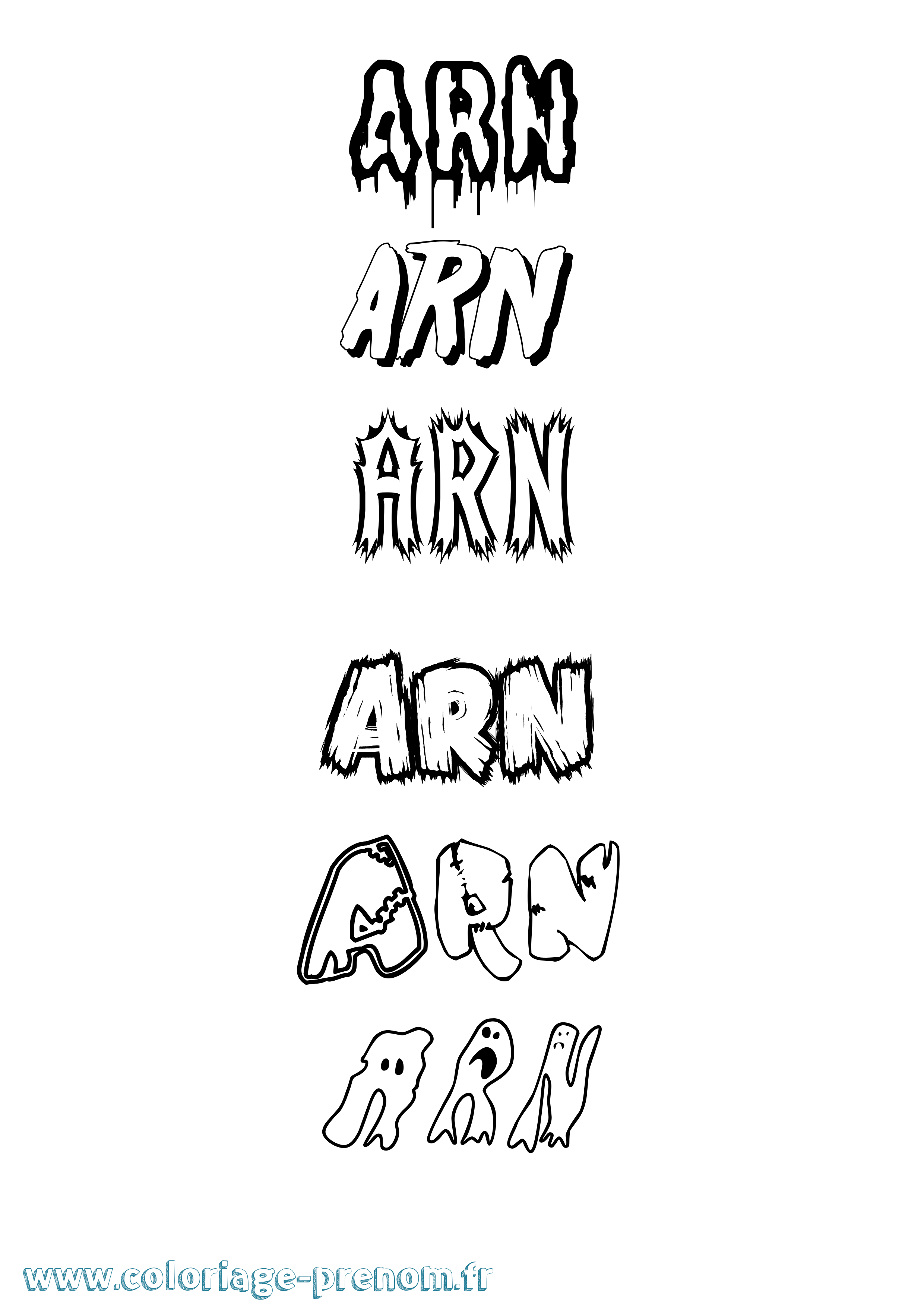 Coloriage Arn Frisson Coloriage prénom Arn Frisson