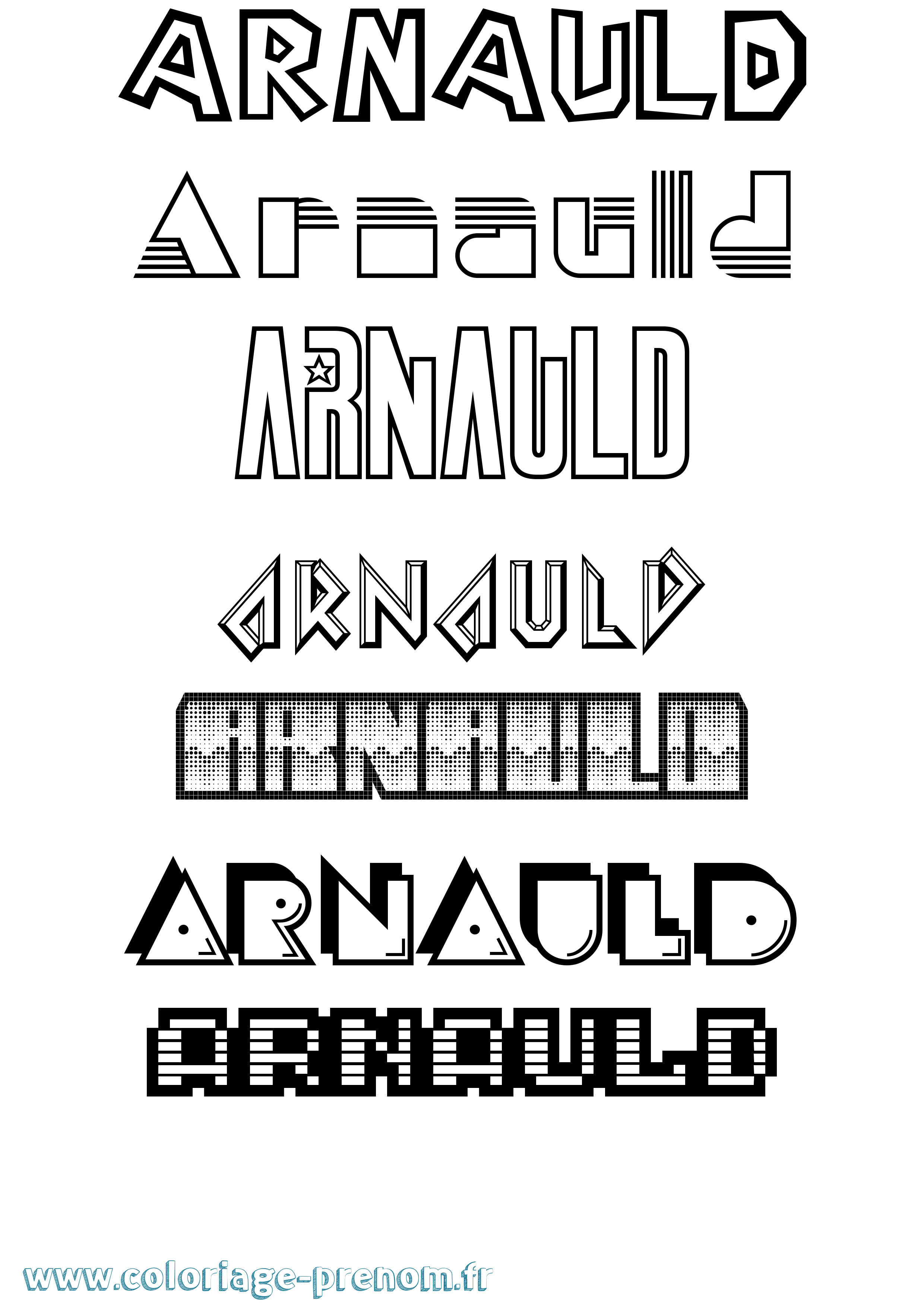 Coloriage Arnauld Jeux Vidéos Coloriage prénom Arnauld Jeux Vidéos