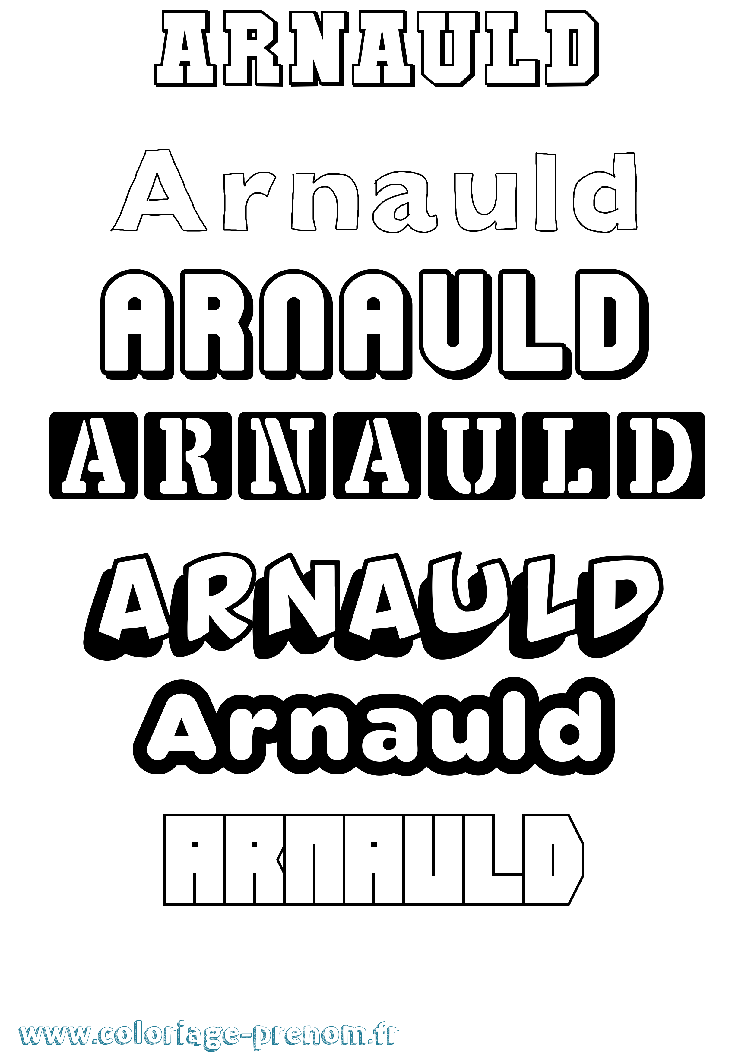 Coloriage Arnauld Simple Coloriage prénom Arnauld Simple