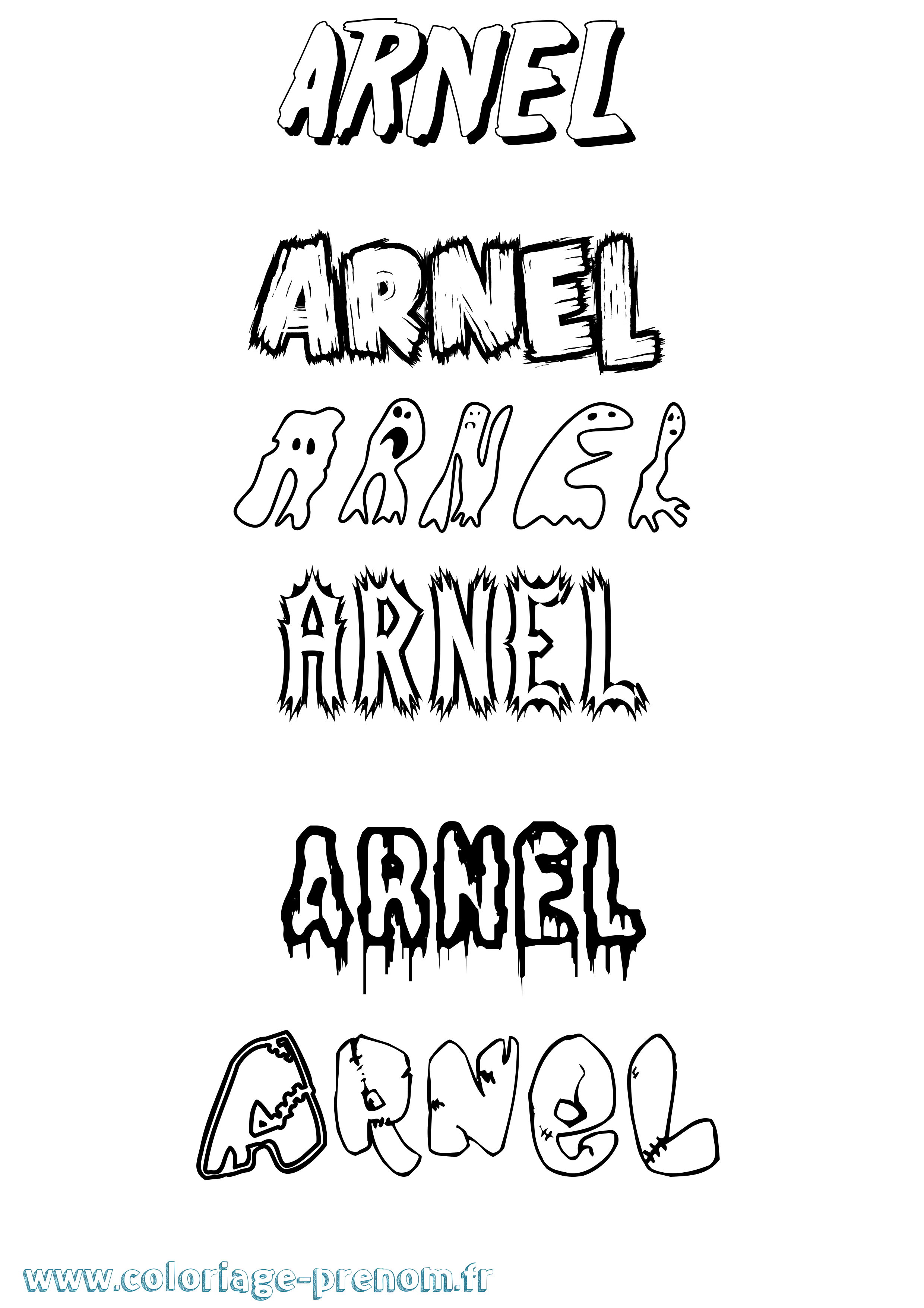 Coloriage Arnel Frisson Coloriage prénom Arnel Frisson
