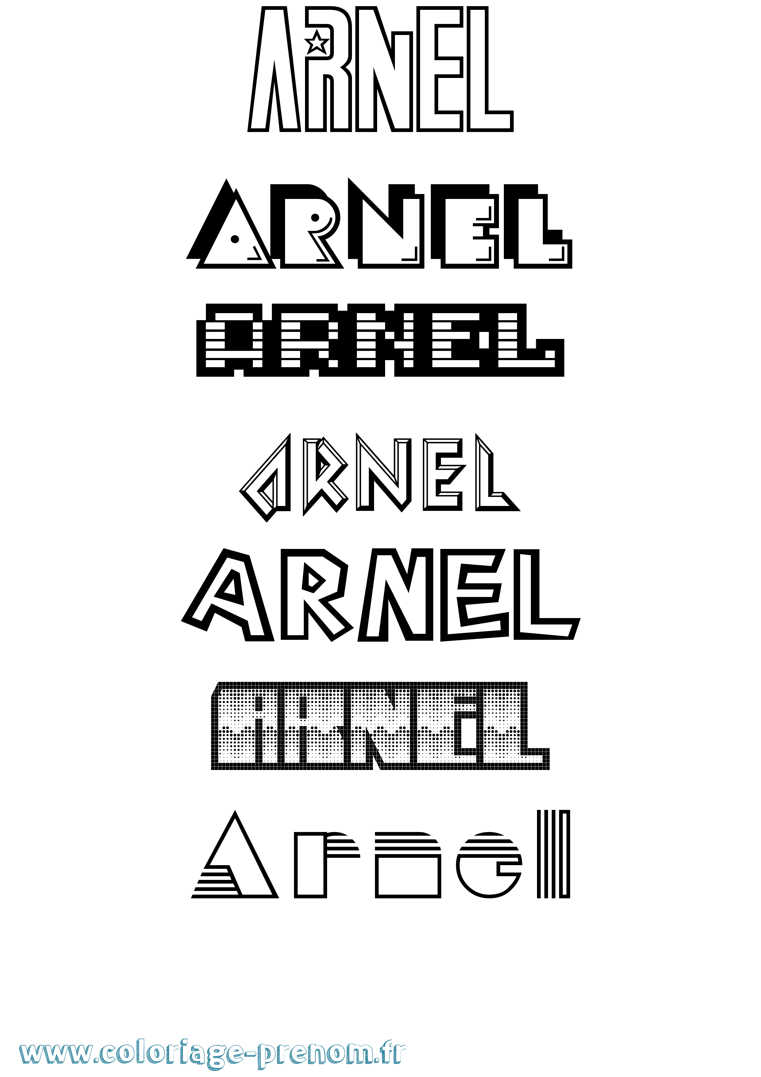 Coloriage Arnel Jeux Vidéos Coloriage prénom Arnel Jeux Vidéos