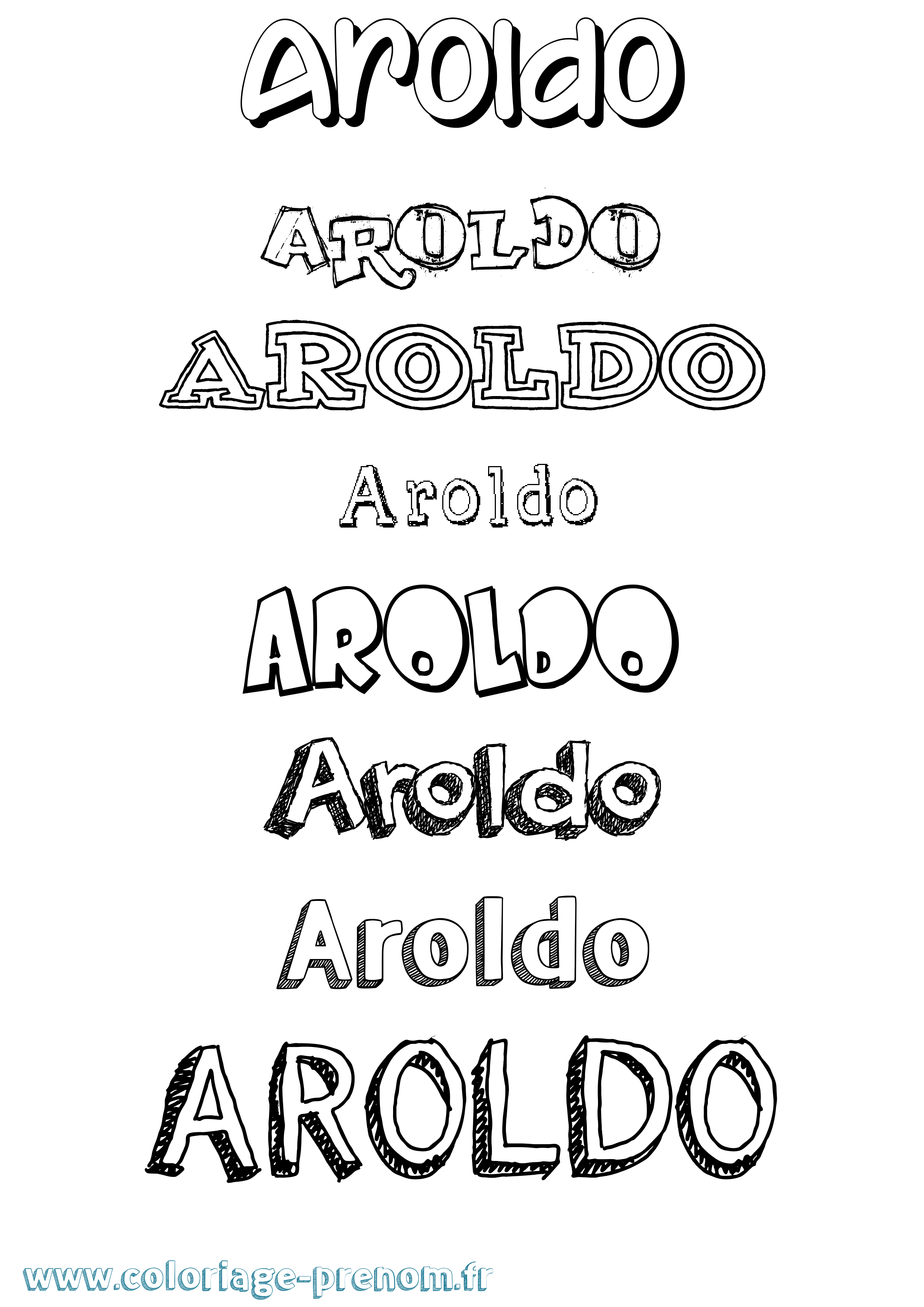 Coloriage Aroldo Dessiné Coloriage prénom Aroldo Dessiné