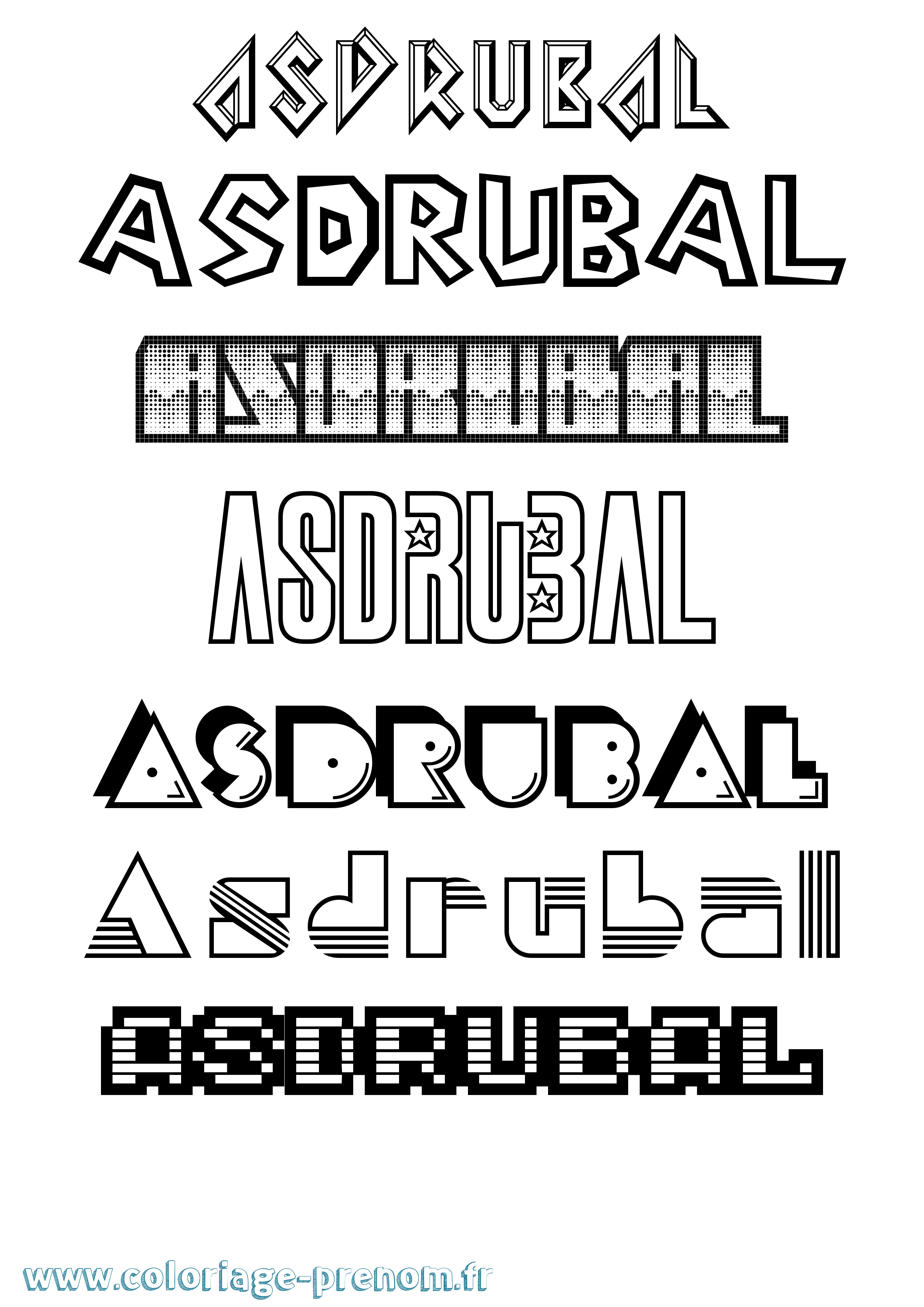Coloriage Asdrubal Jeux Vidéos Coloriage prénom Asdrubal Jeux Vidéos