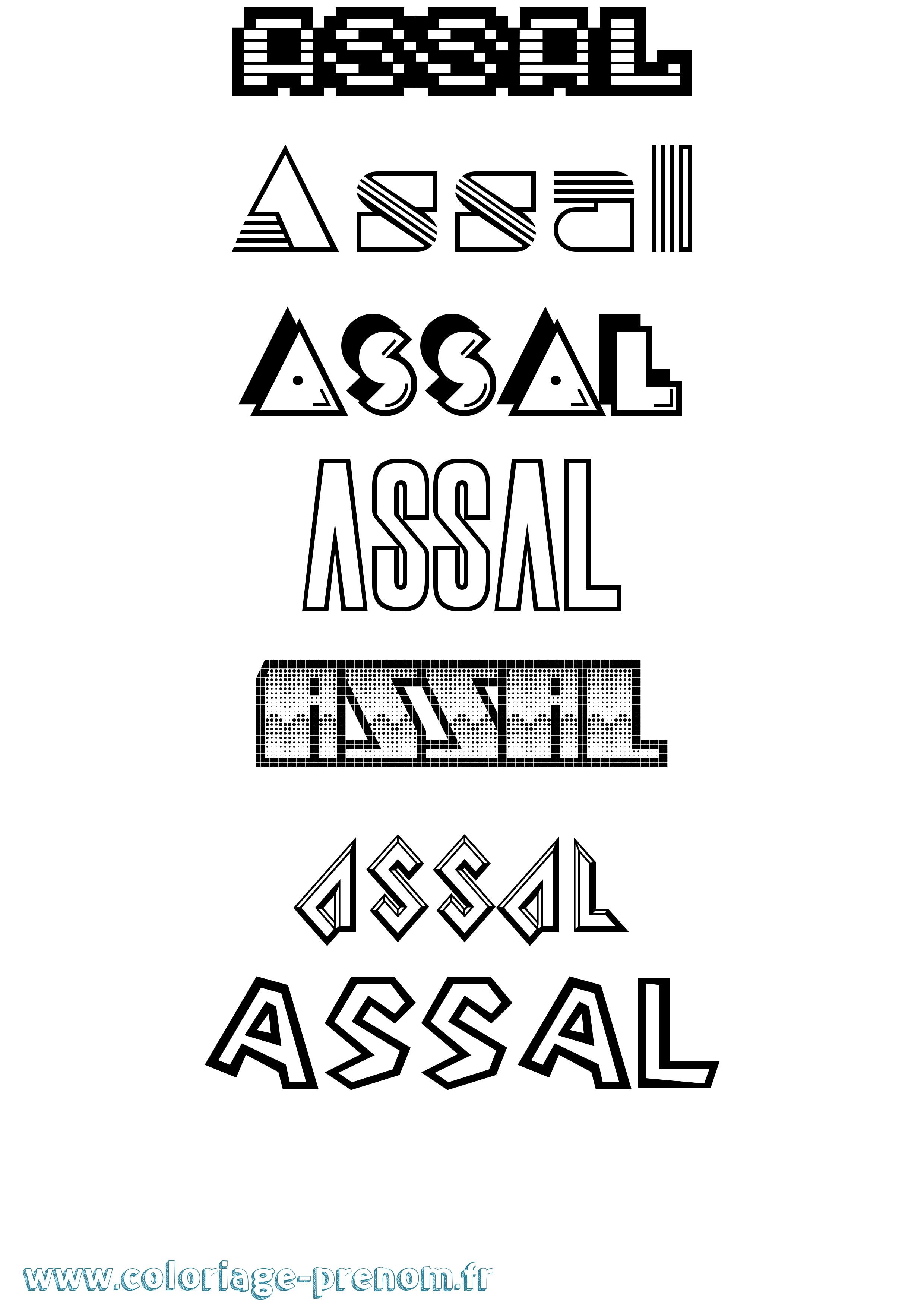 Coloriage Assal Jeux Vidéos Coloriage prénom Assal Jeux Vidéos