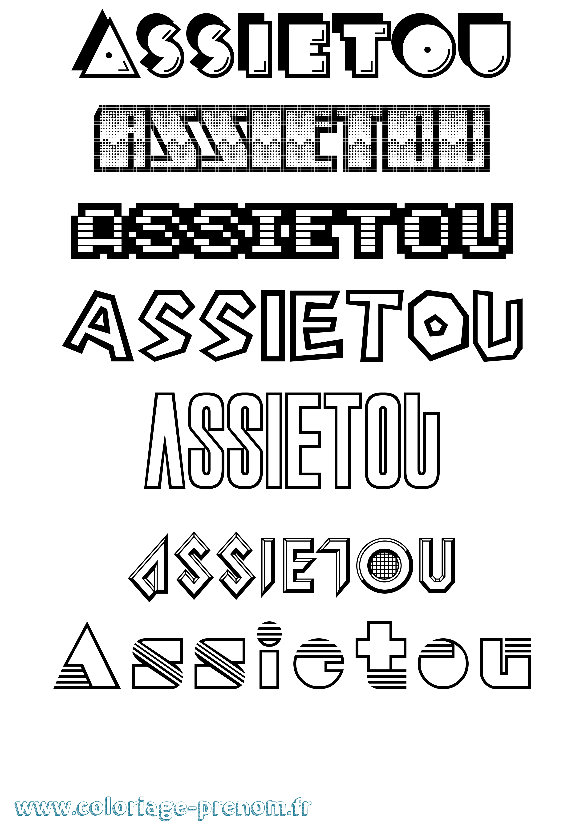Coloriage Assietou Jeux Vidéos Coloriage prénom Assietou Jeux Vidéos