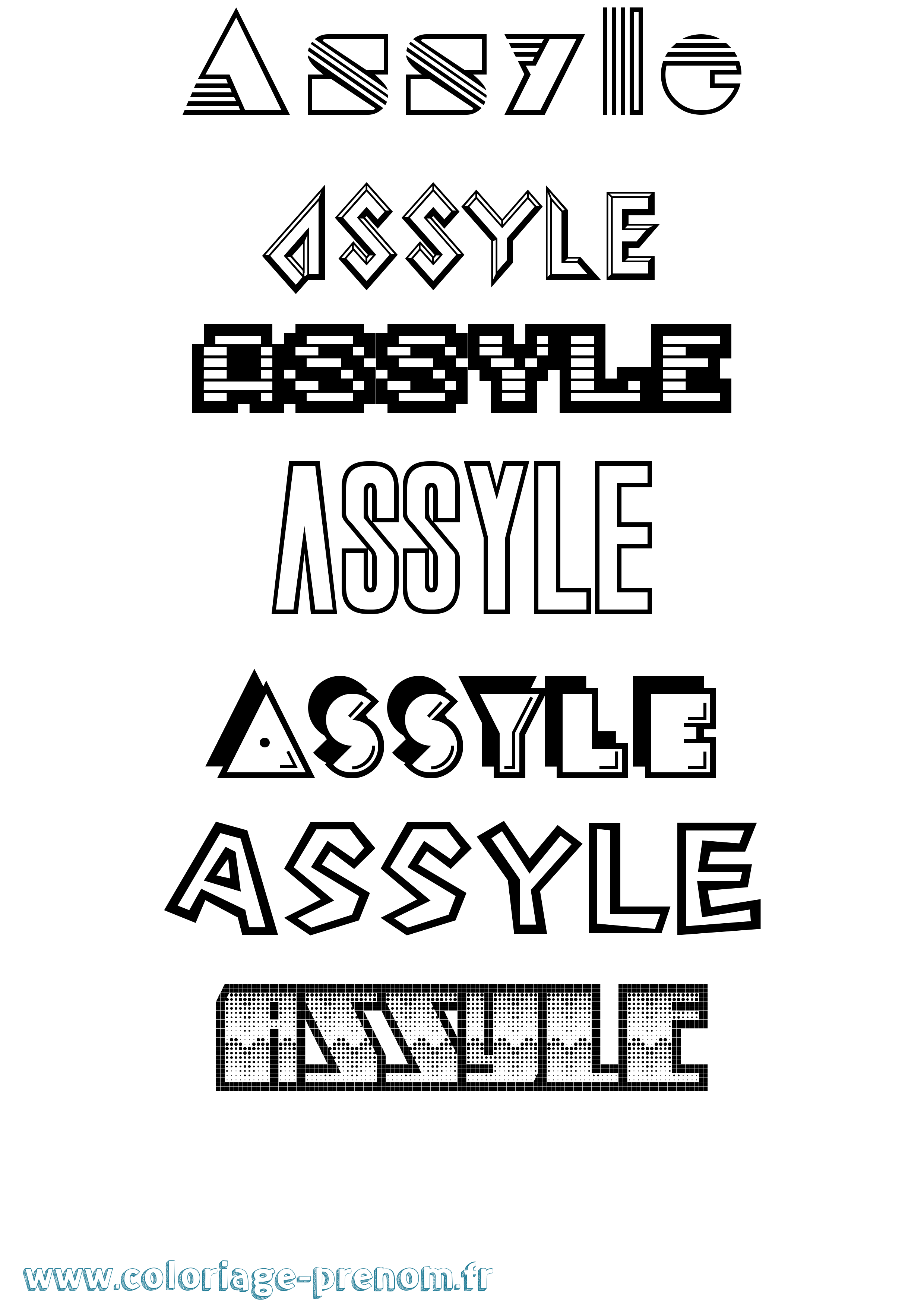 Coloriage Assyle Jeux Vidéos Coloriage prénom Assyle Jeux Vidéos
