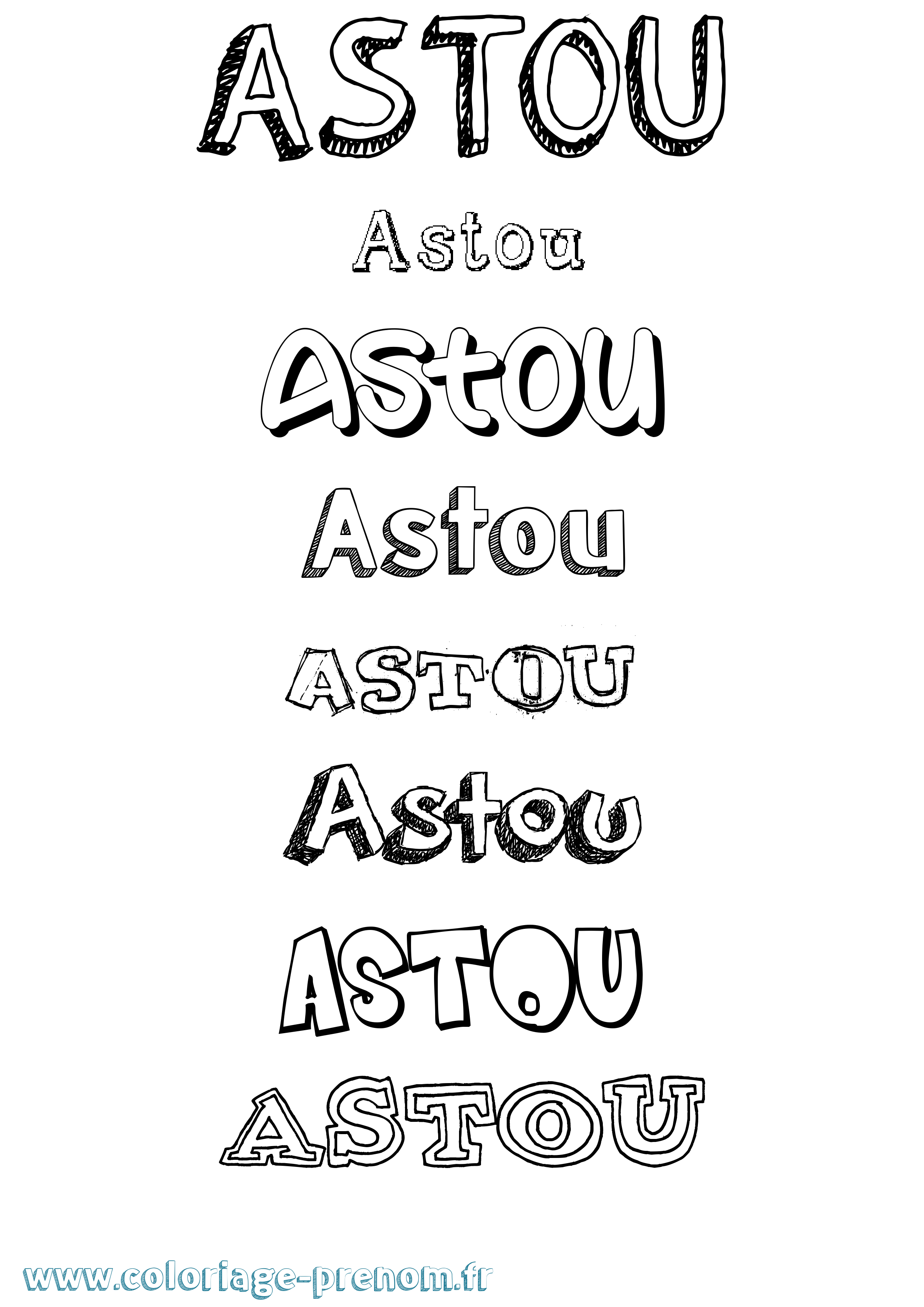 Coloriage Astou Dessiné Coloriage prénom Astou Dessiné