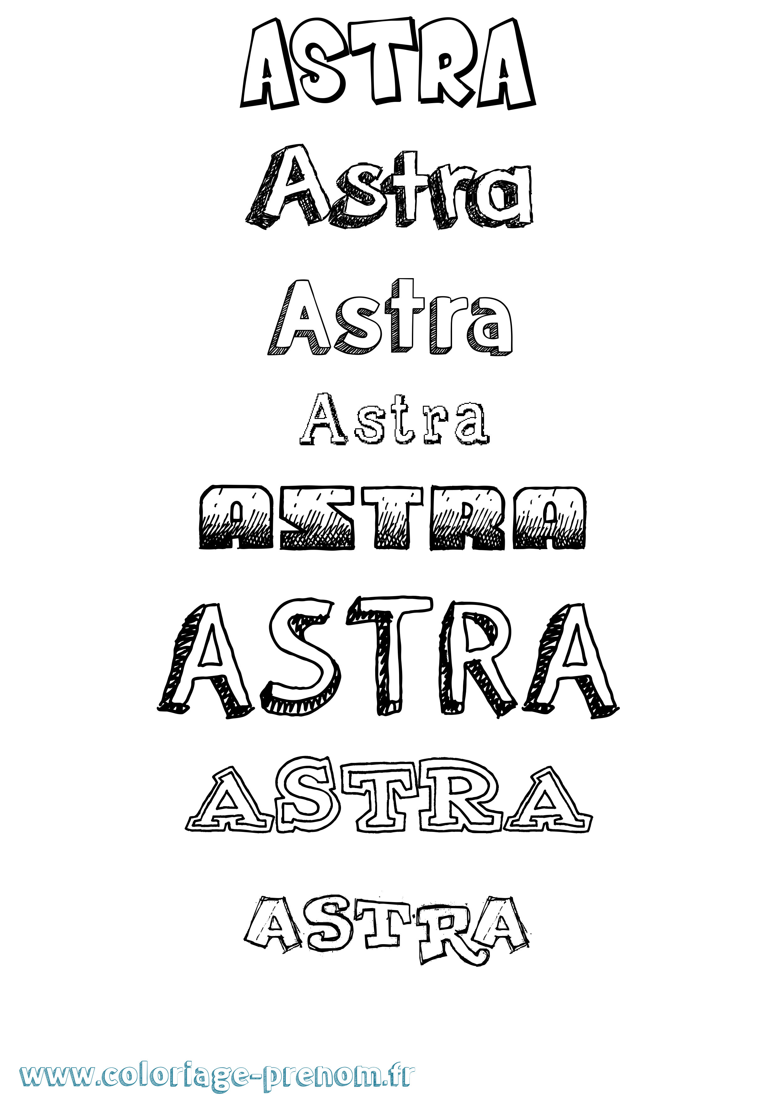 Coloriage Astra Dessiné Coloriage prénom Astra Dessiné