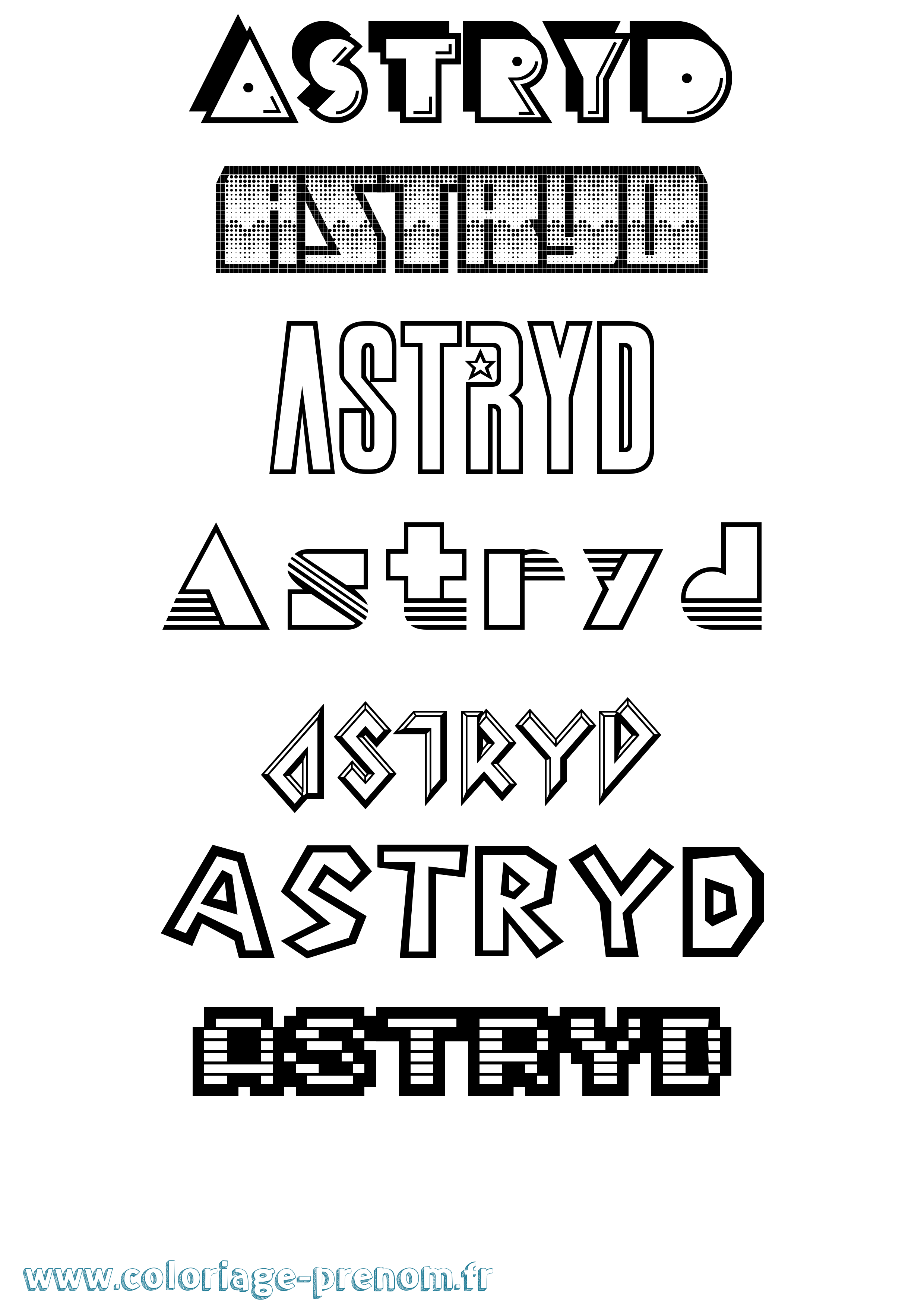 Coloriage Astryd Jeux Vidéos Coloriage prénom Astryd Jeux Vidéos