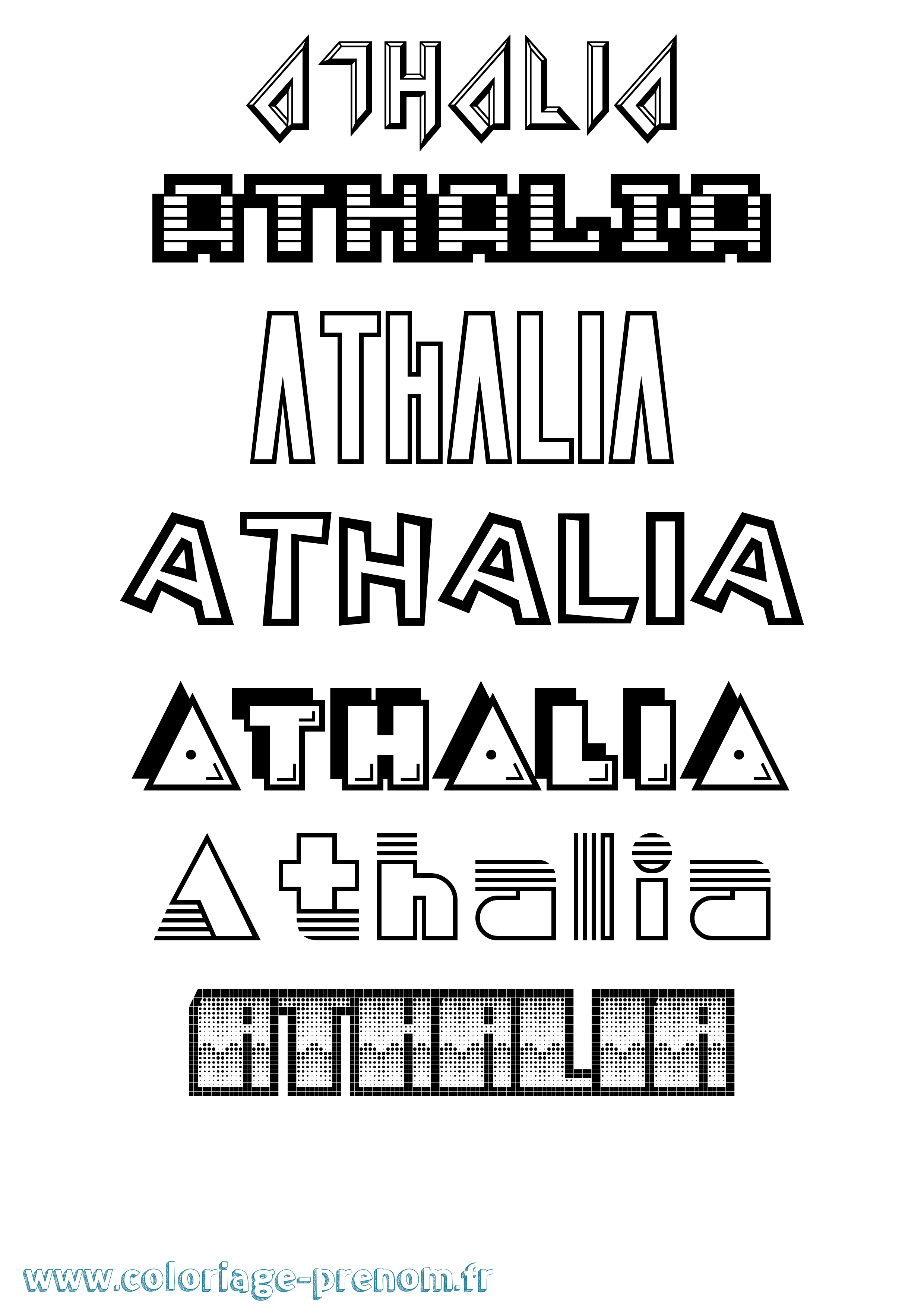 Coloriage Athalia Jeux Vidéos Coloriage prénom Athalia Jeux Vidéos