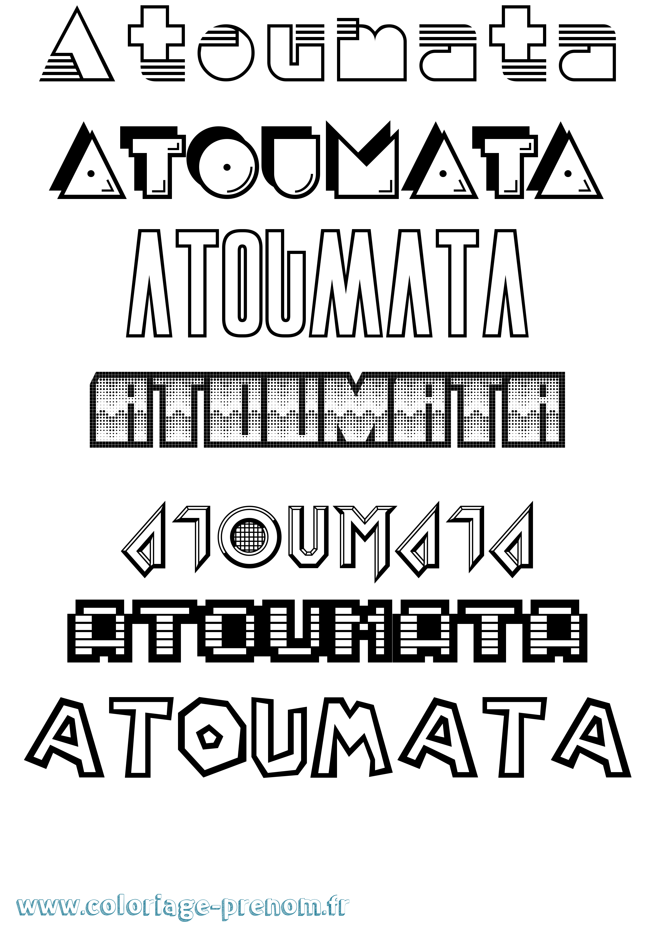 Coloriage Atoumata Jeux Vidéos Coloriage prénom Atoumata Jeux Vidéos