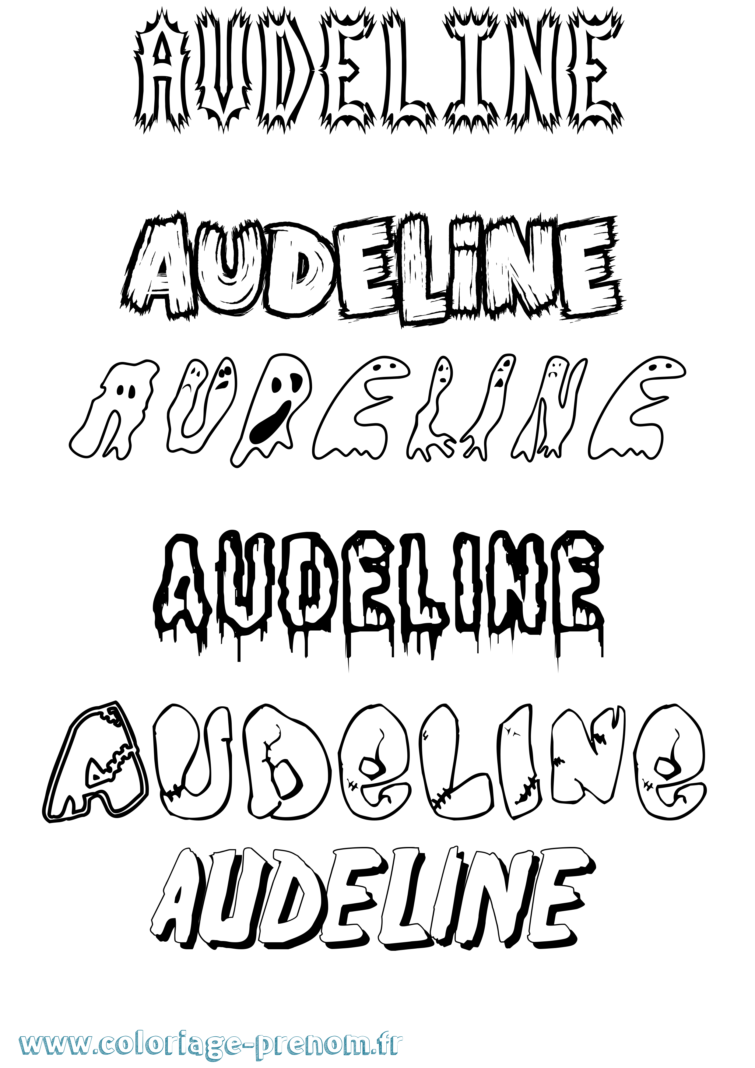Coloriage Audeline Frisson Coloriage prénom Audeline Frisson