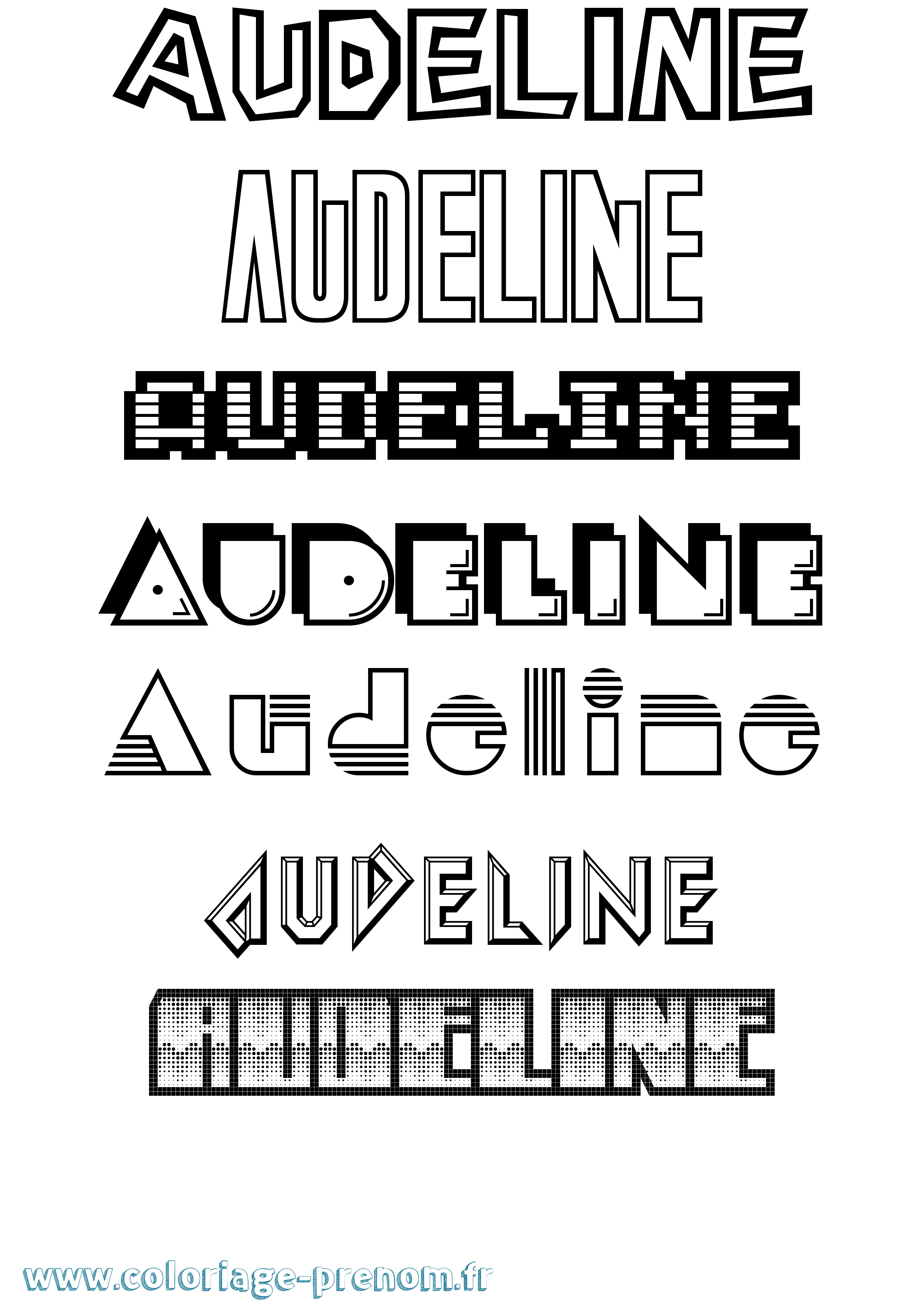 Coloriage Audeline Jeux Vidéos Coloriage prénom Audeline Jeux Vidéos