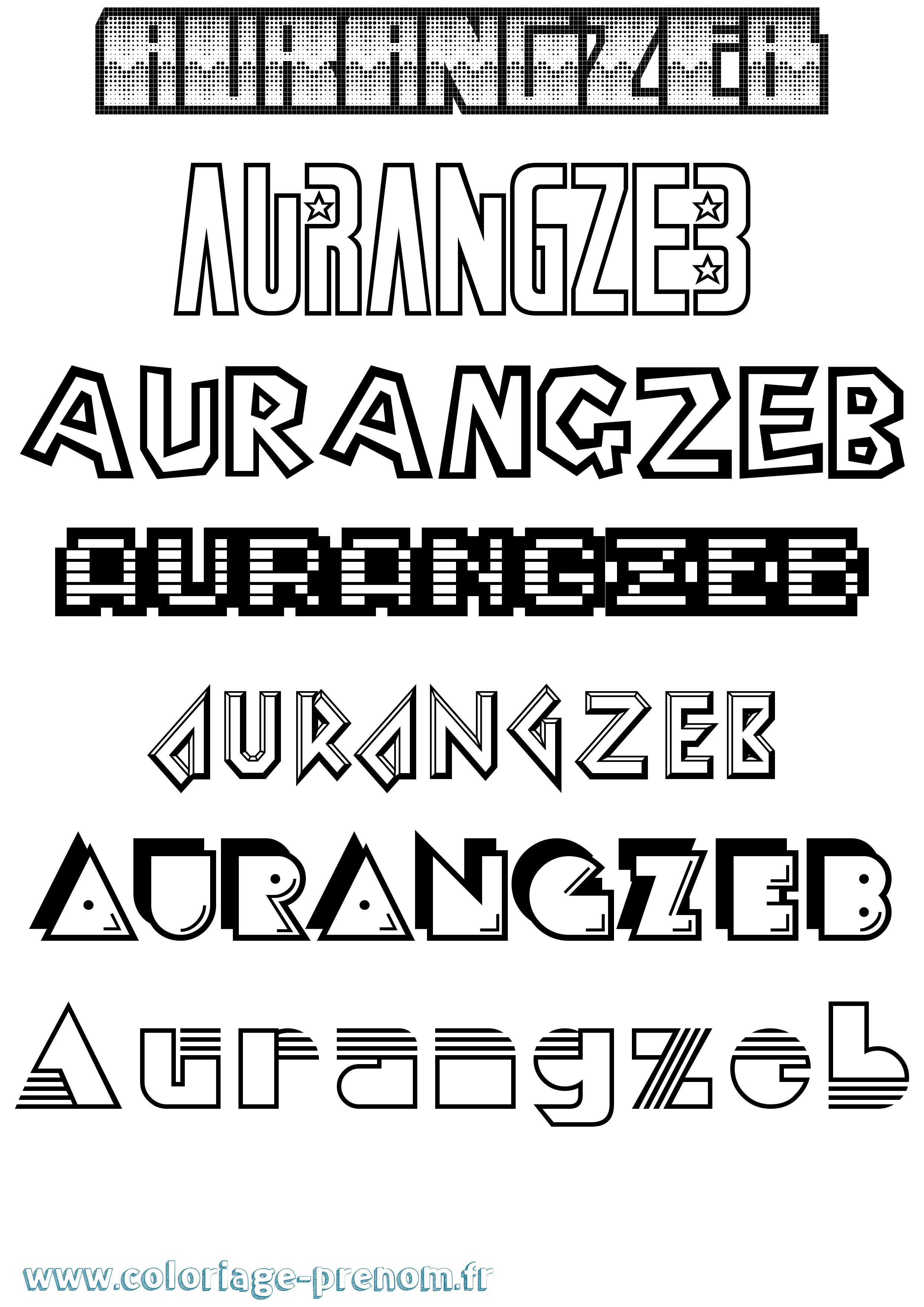 Coloriage Aurangzeb Jeux Vidéos Coloriage prénom Aurangzeb Jeux Vidéos