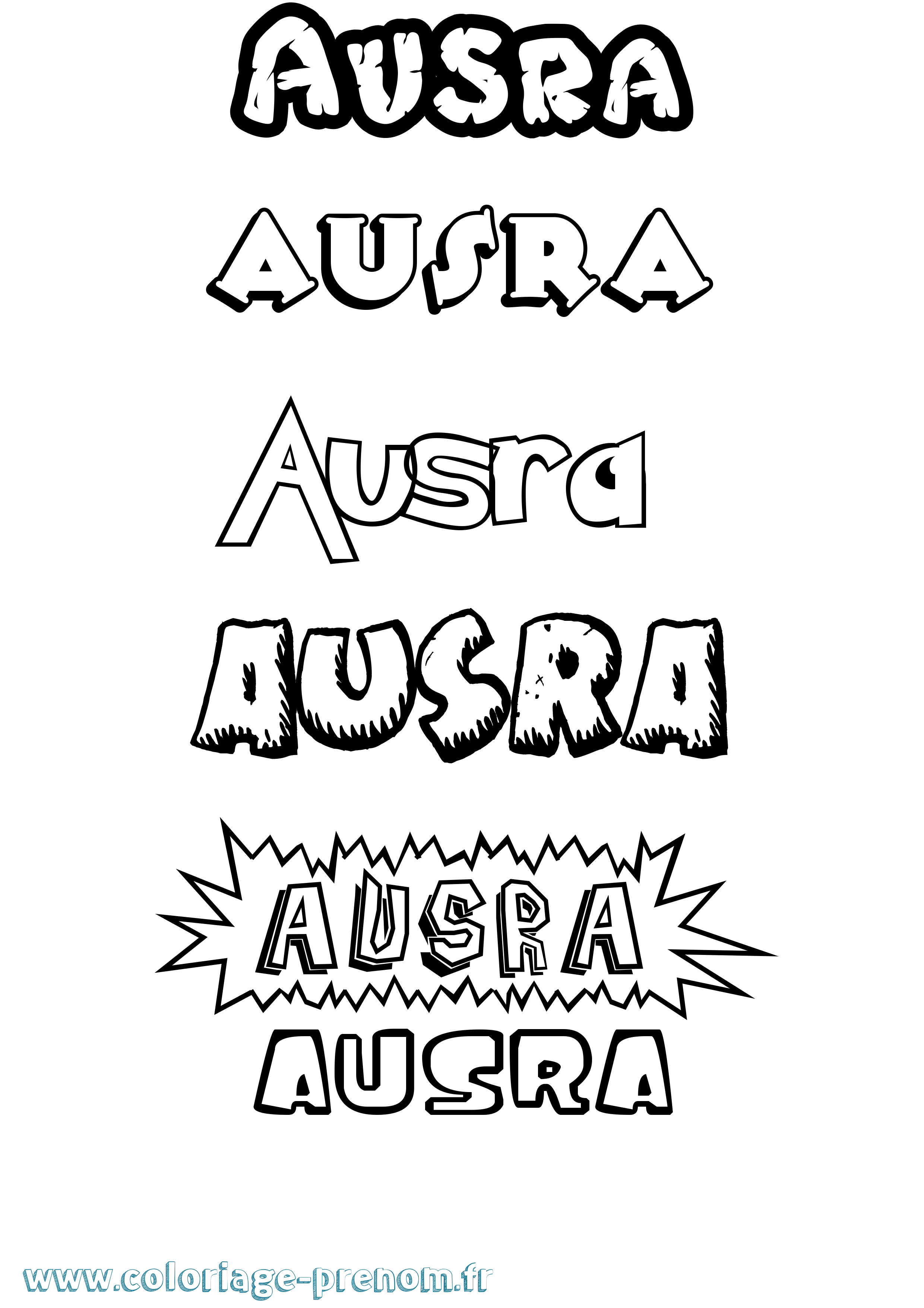 Coloriage Ausra Dessin Animé Coloriage prénom Ausra Dessin Animé