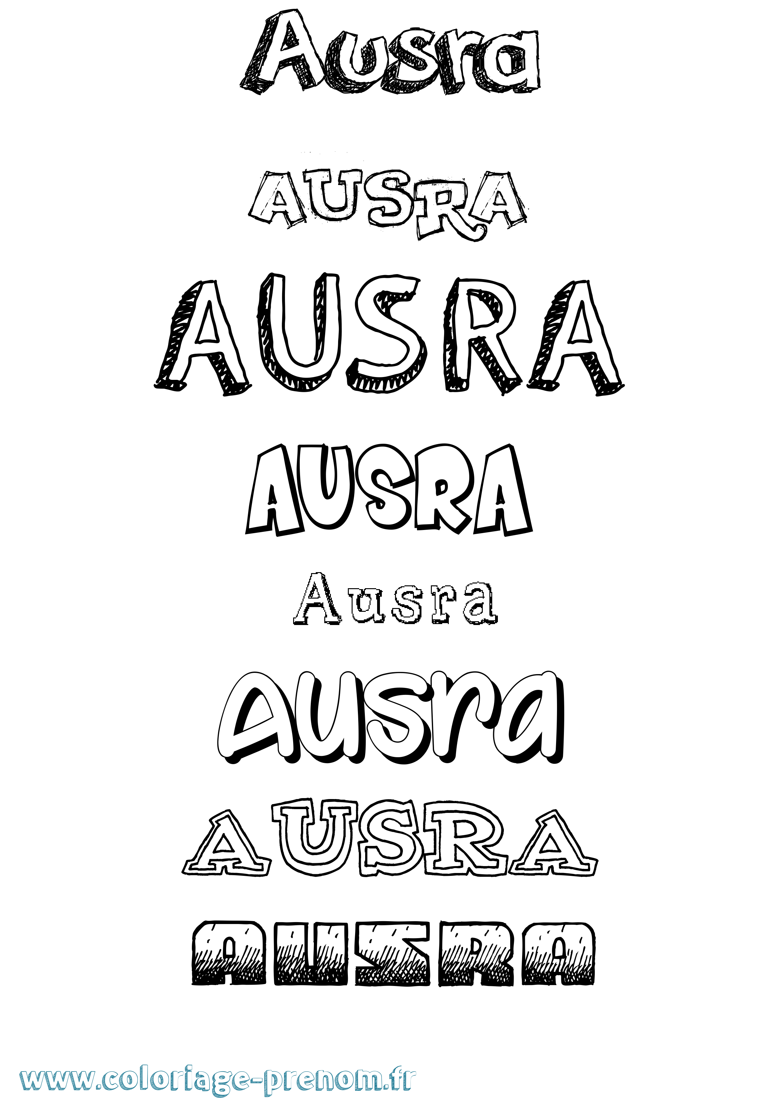 Coloriage Ausra Dessiné Coloriage prénom Ausra Dessiné