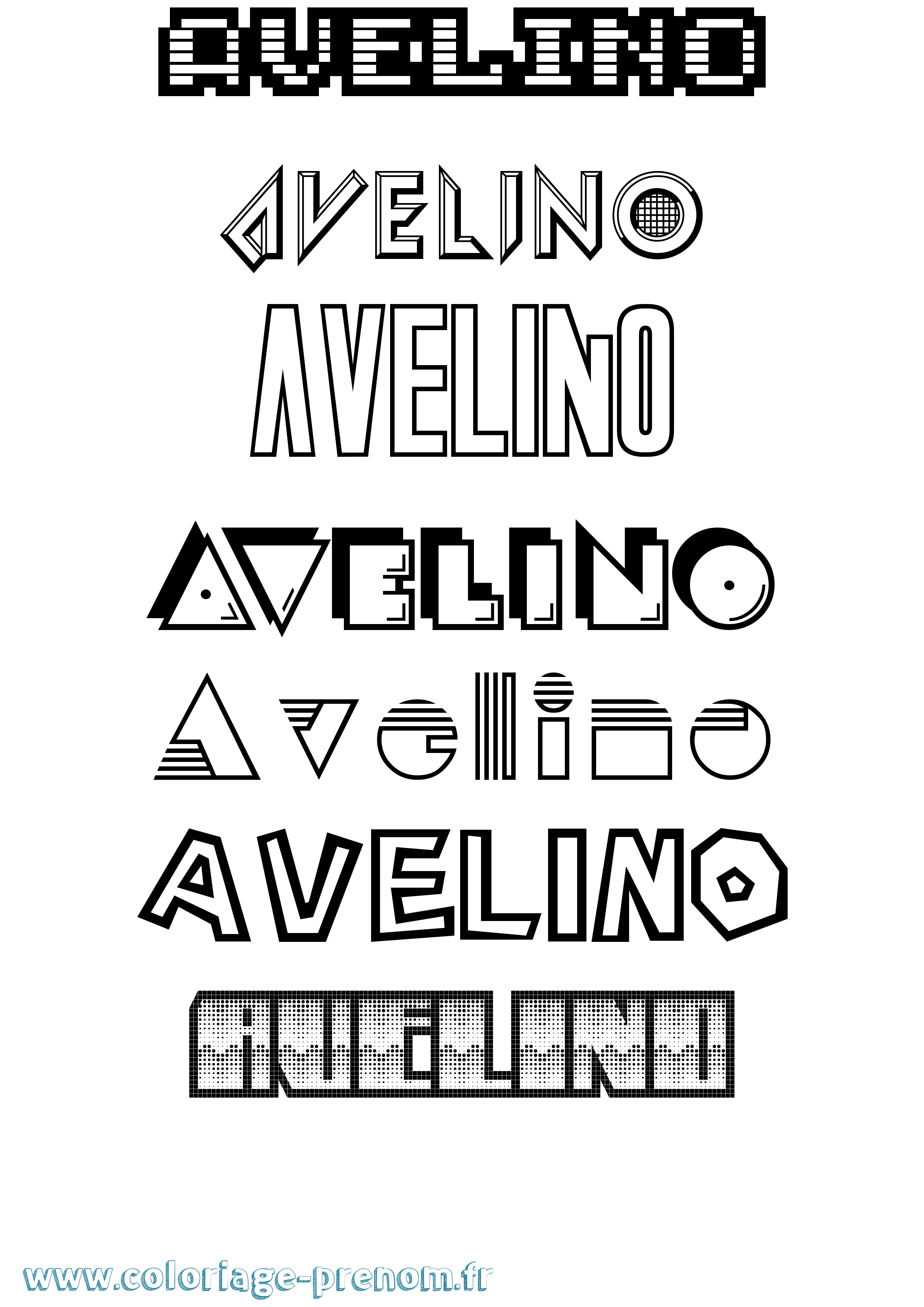 Coloriage Avelino Jeux Vidéos Coloriage prénom Avelino Jeux Vidéos