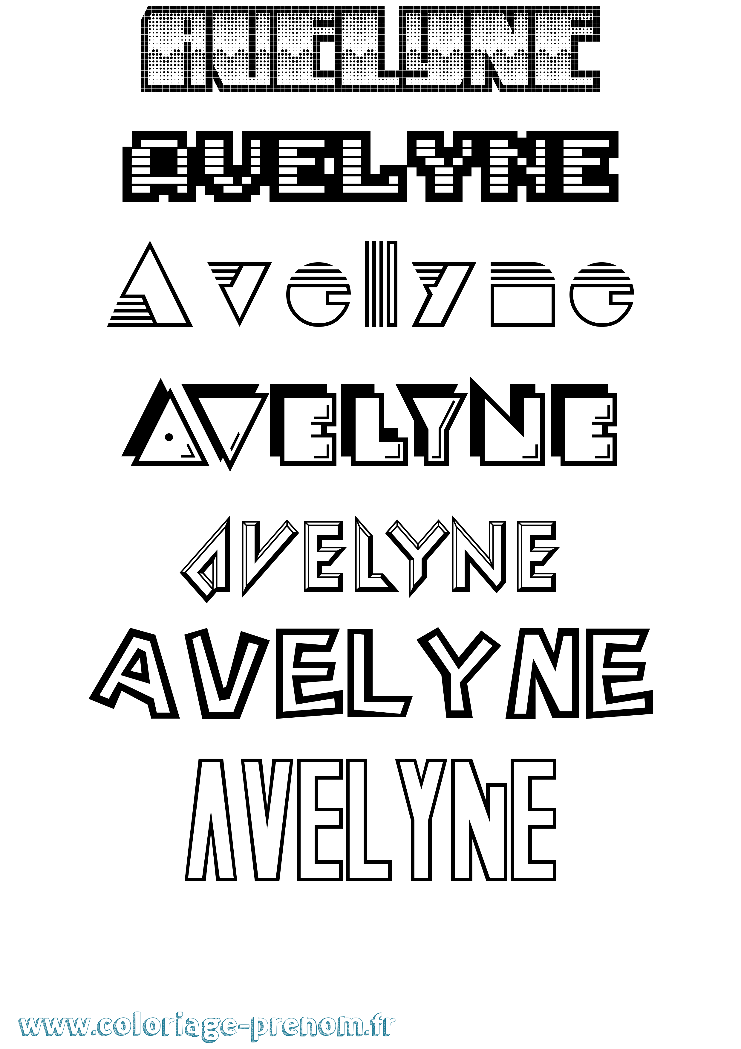 Coloriage Avelyne Jeux Vidéos Coloriage prénom Avelyne Jeux Vidéos