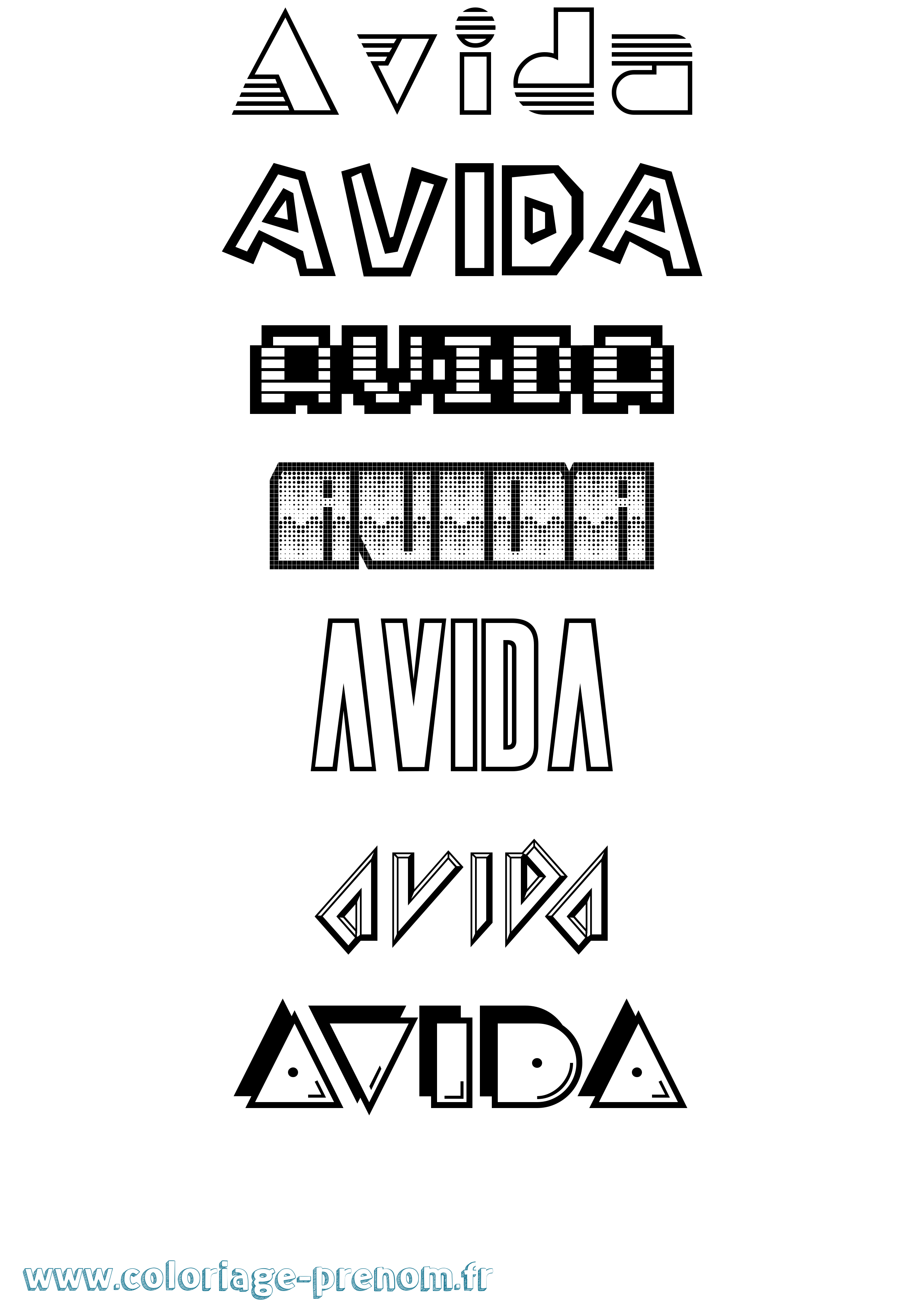 Coloriage Avida Jeux Vidéos Coloriage prénom Avida Jeux Vidéos