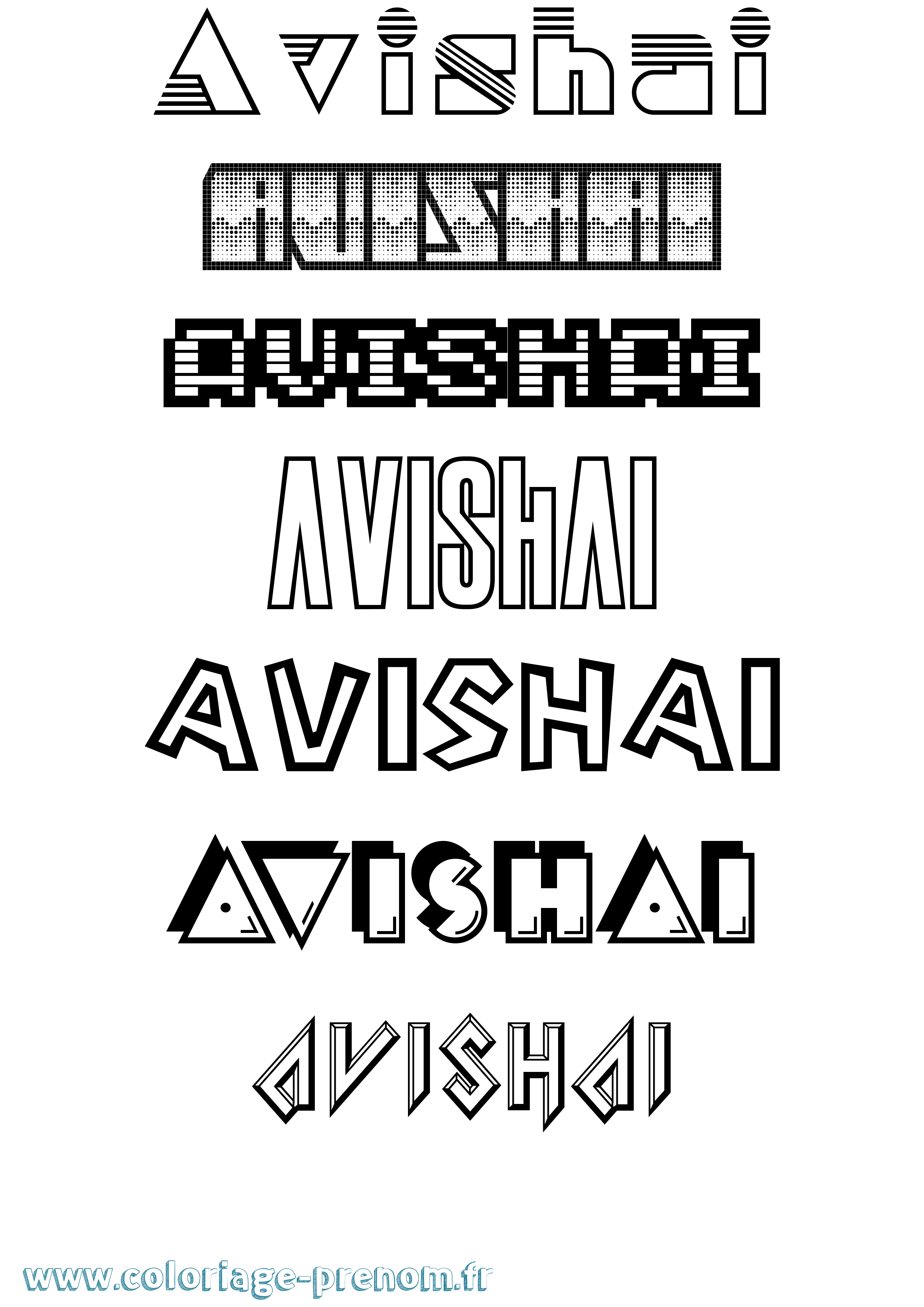Coloriage Avishai Jeux Vidéos Coloriage prénom Avishai Jeux Vidéos