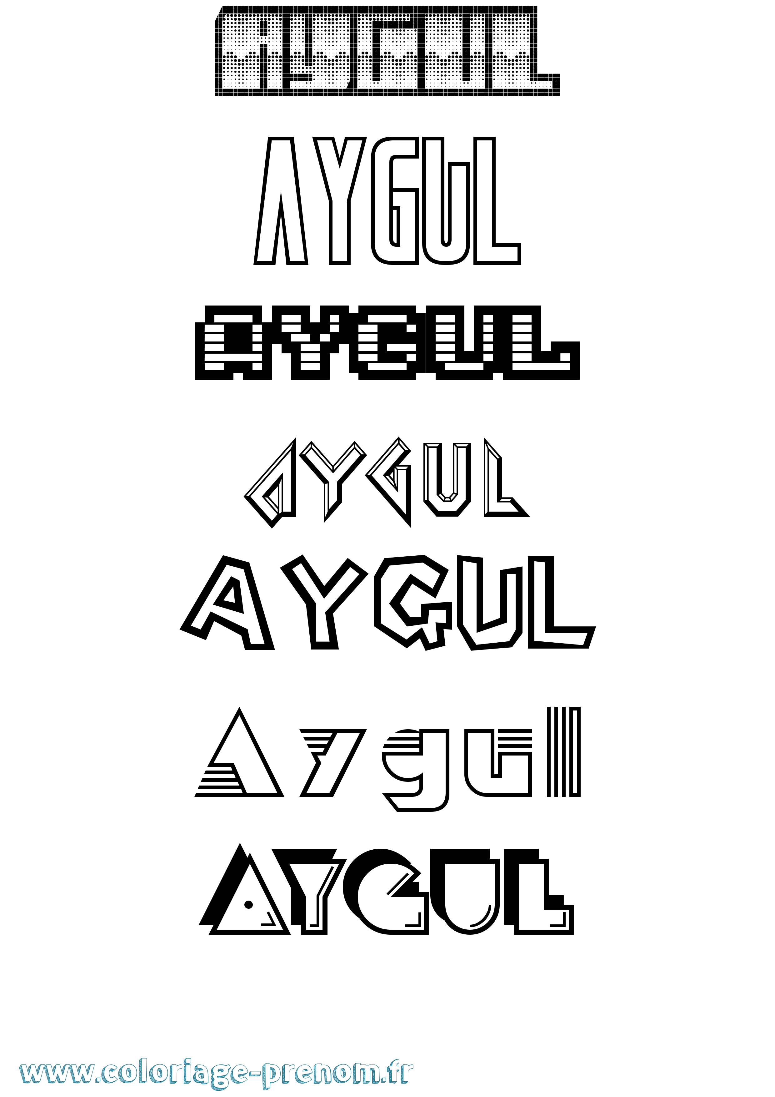 Coloriage Aygul Jeux Vidéos Coloriage prénom Aygul Jeux Vidéos
