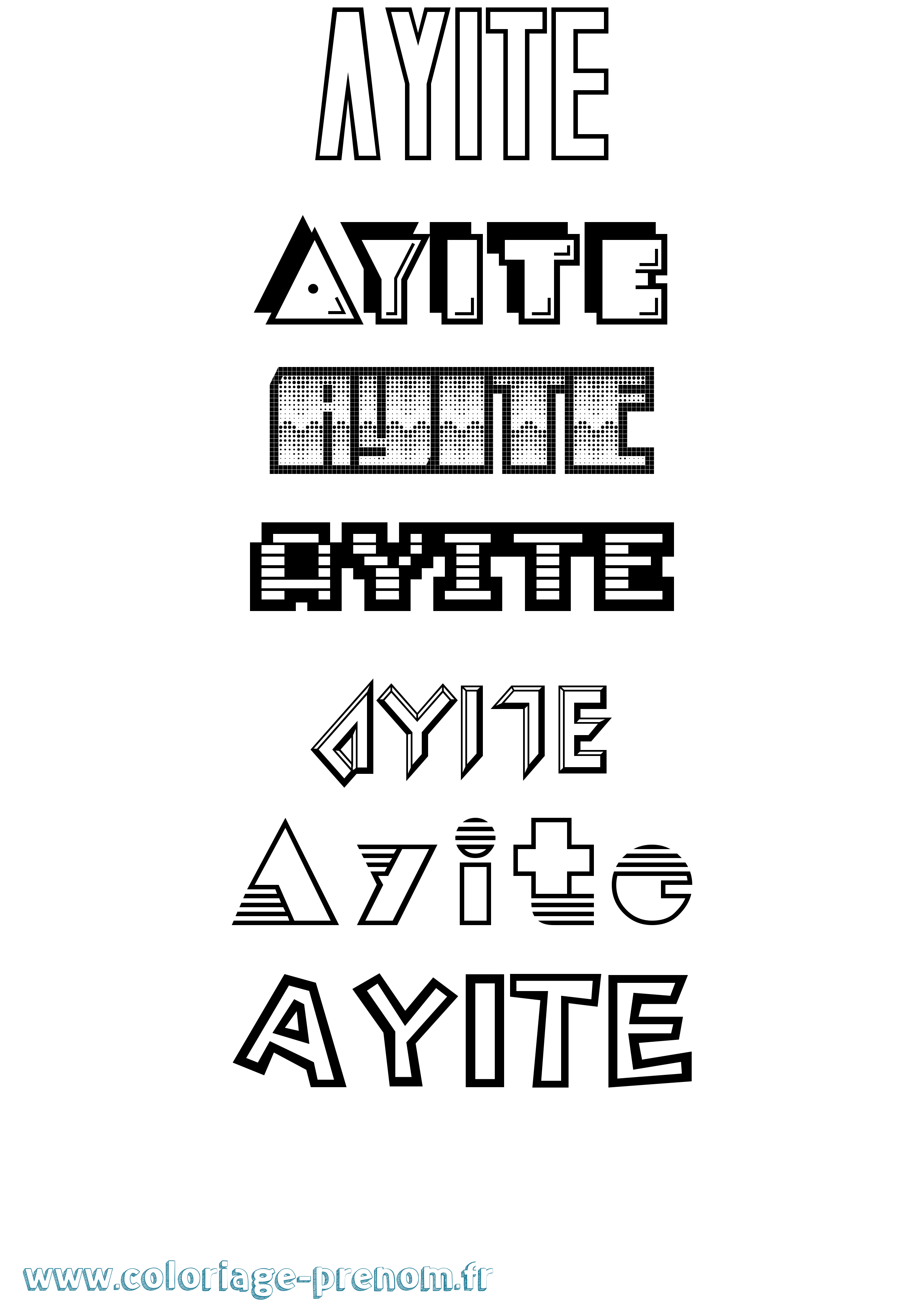 Coloriage Ayite Jeux Vidéos Coloriage prénom Ayite Jeux Vidéos