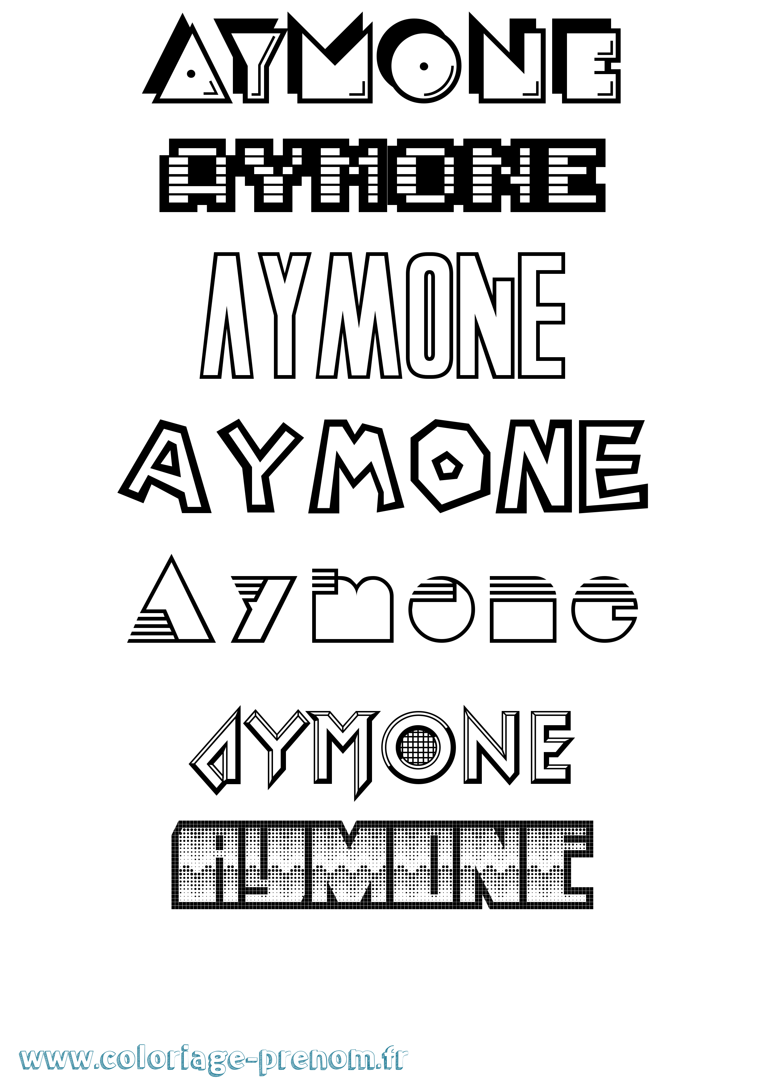 Coloriage Aymone Jeux Vidéos Coloriage prénom Aymone Jeux Vidéos