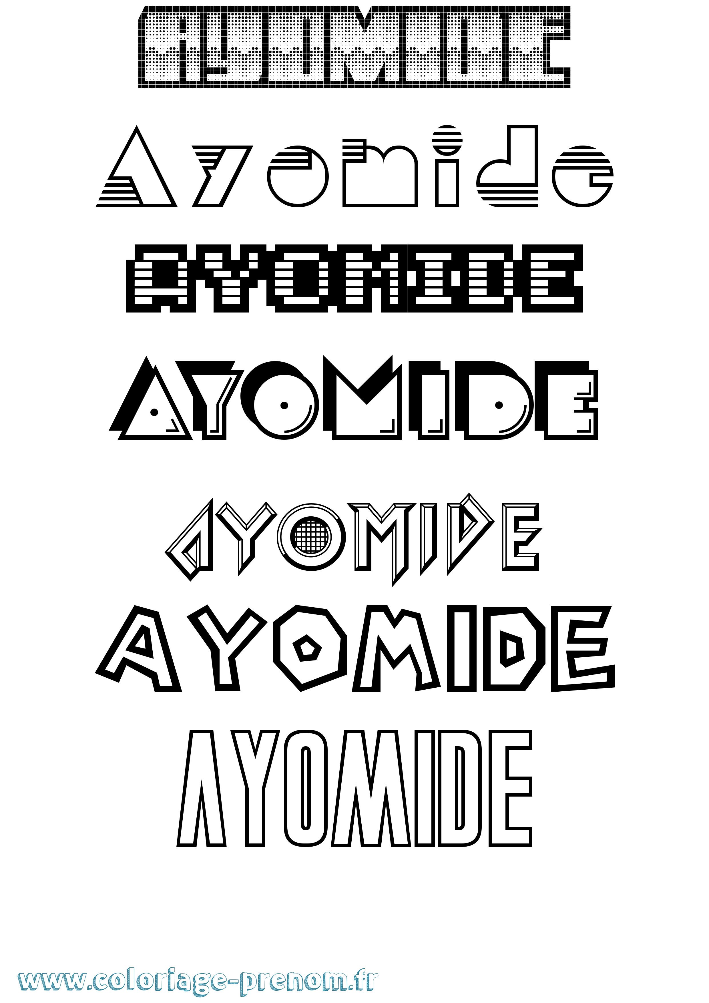 Coloriage Ayomide Jeux Vidéos Coloriage prénom Ayomide Jeux Vidéos