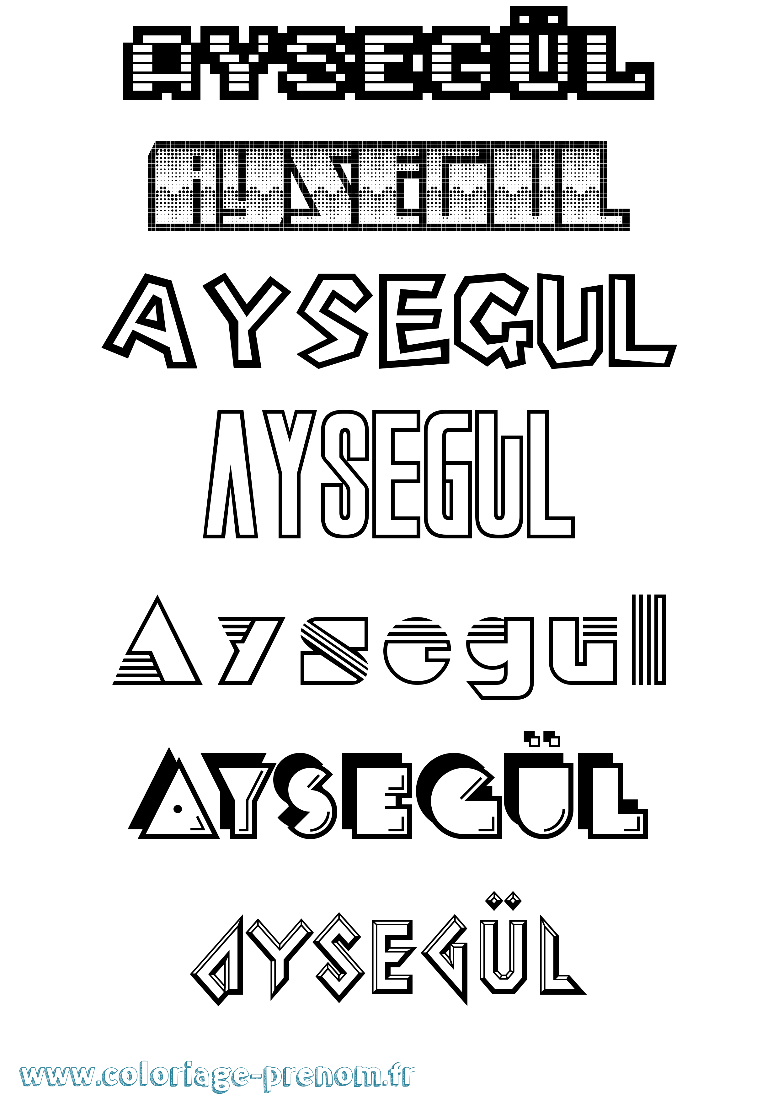 Coloriage Aysegül Jeux Vidéos Coloriage prénom Aysegül Jeux Vidéos