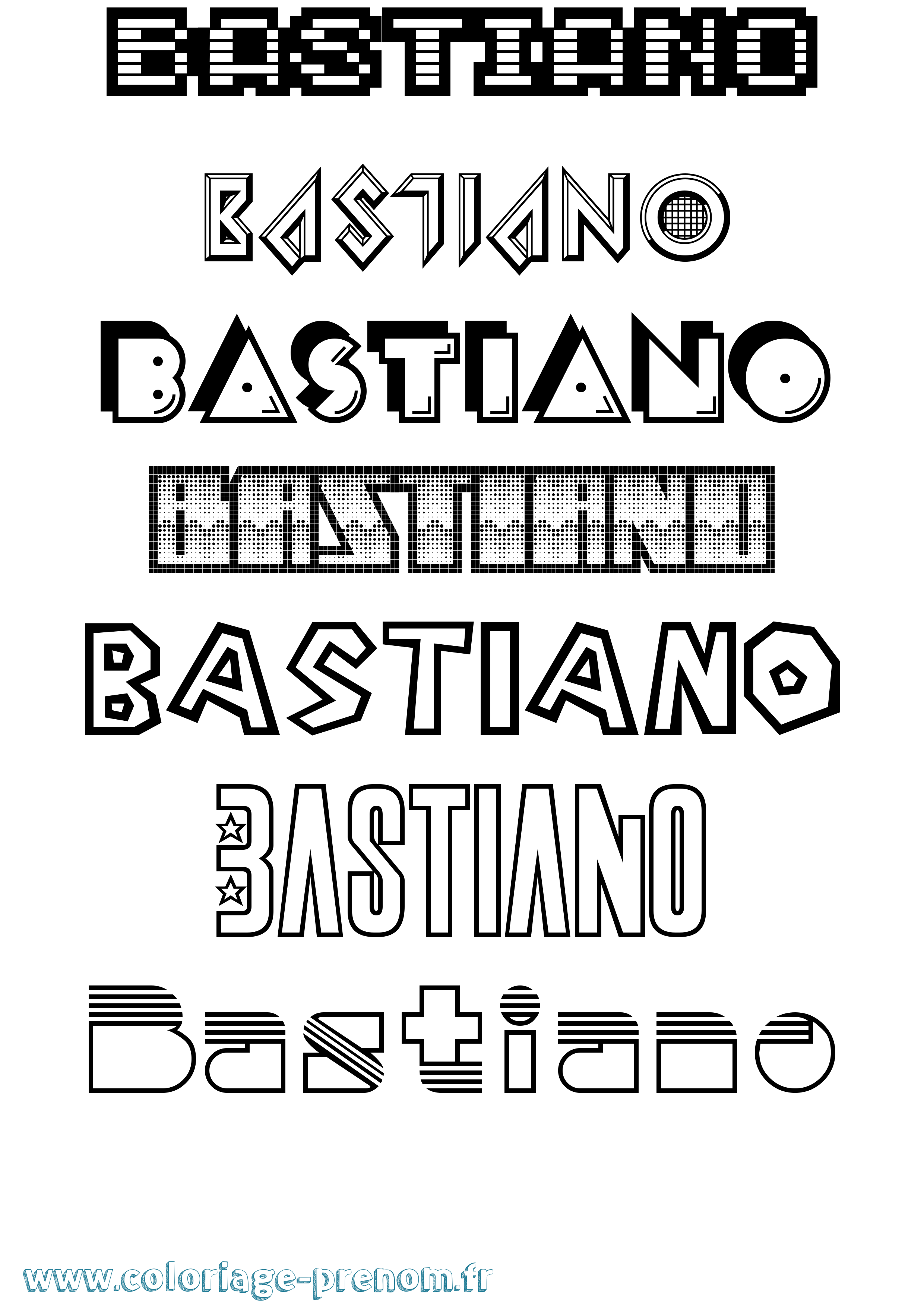 Coloriage Bastiano Jeux Vidéos Coloriage prénom Bastiano Jeux Vidéos