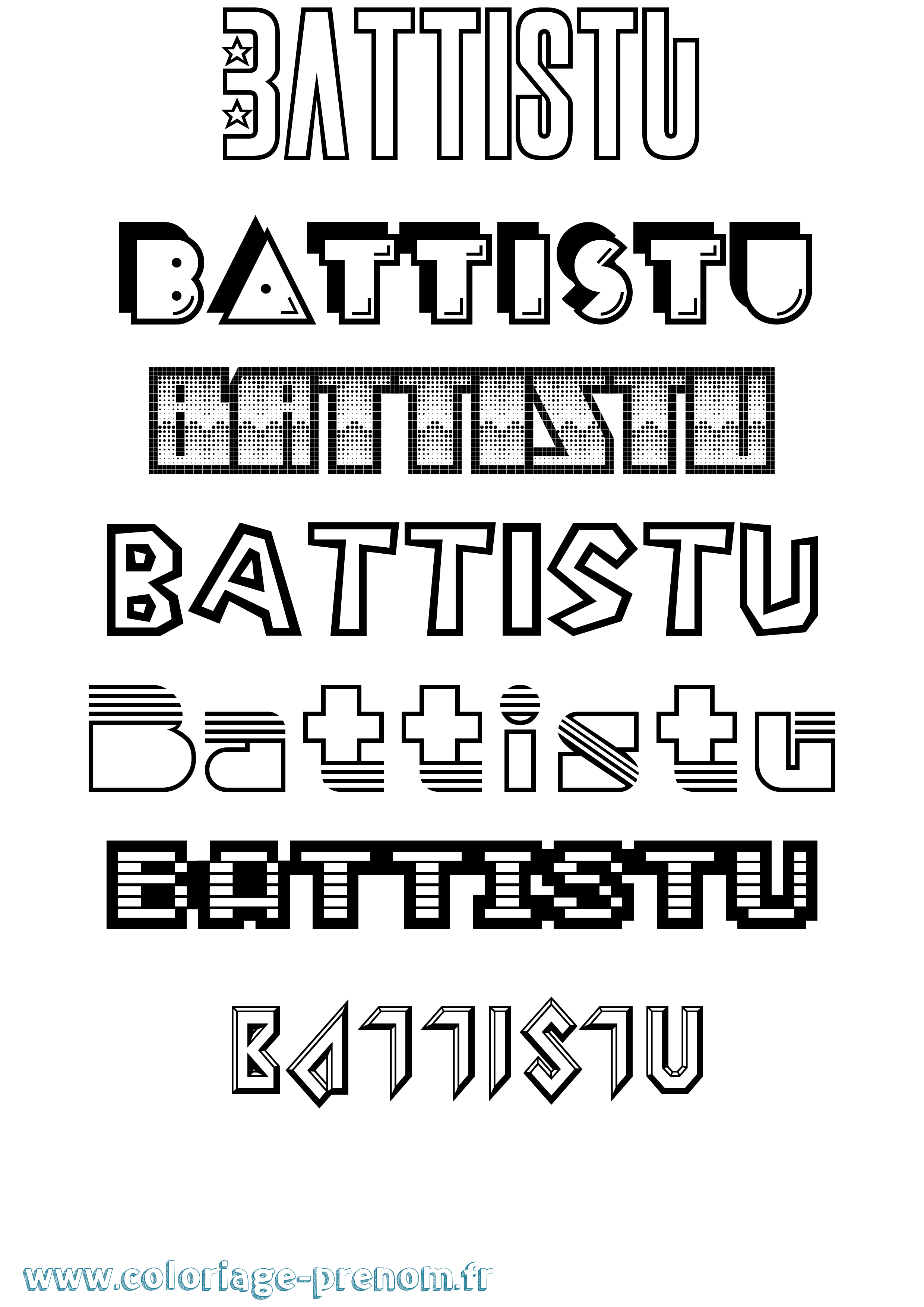 Coloriage Battistu Jeux Vidéos Coloriage prénom Battistu Jeux Vidéos