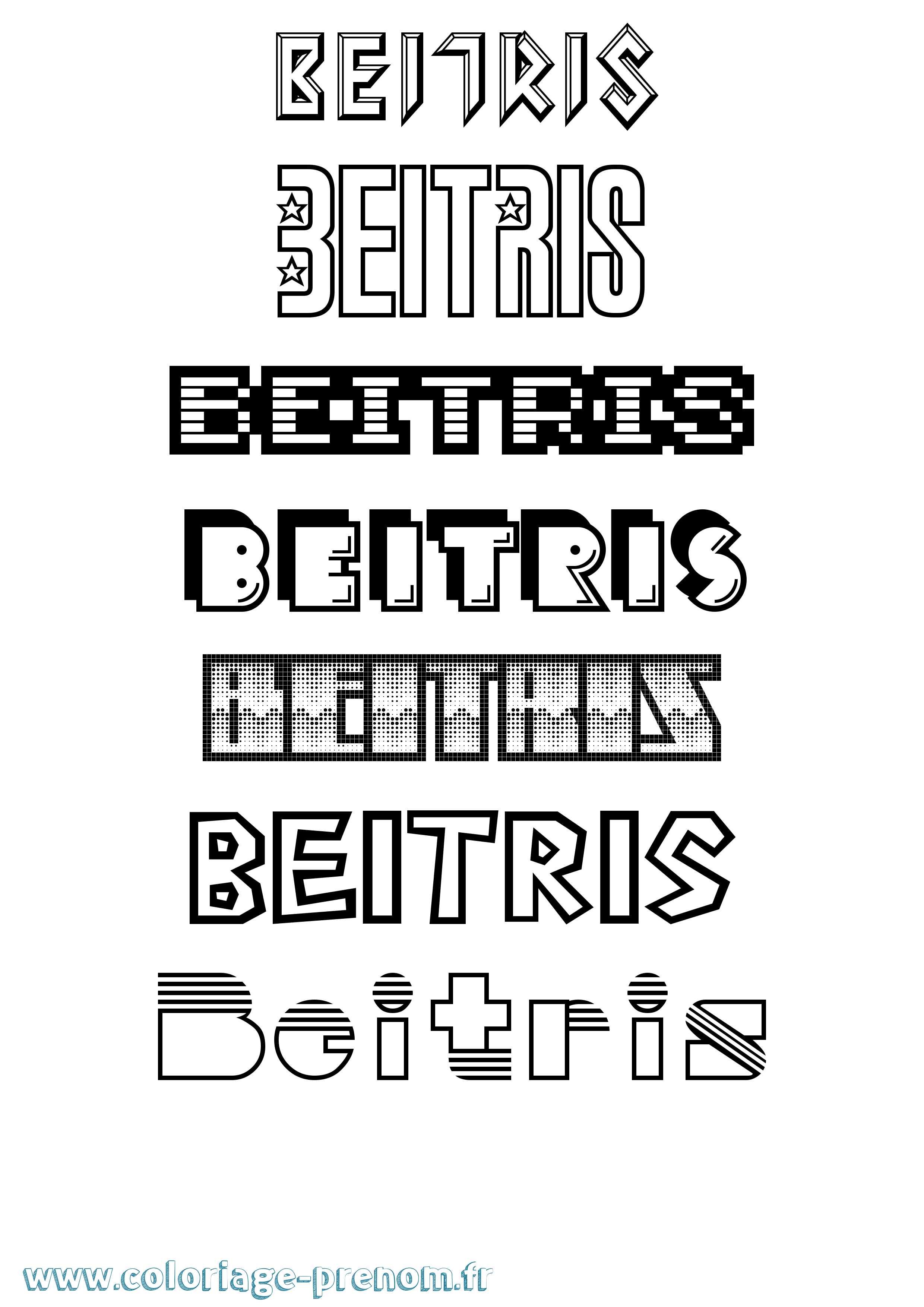 Coloriage Beitris Jeux Vidéos Coloriage prénom Beitris Jeux Vidéos